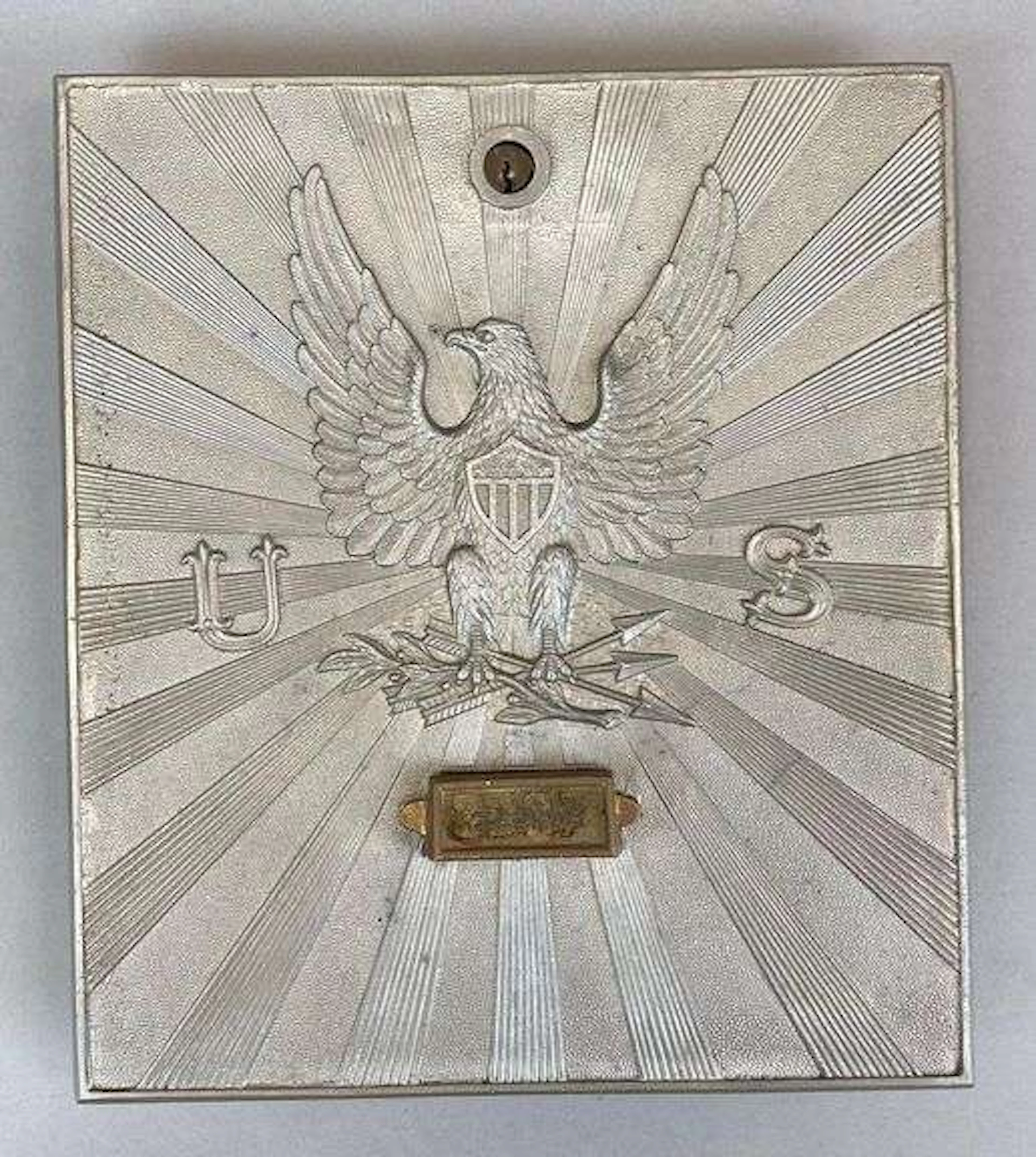 Antique US Post Office Box Federal Eagle Door