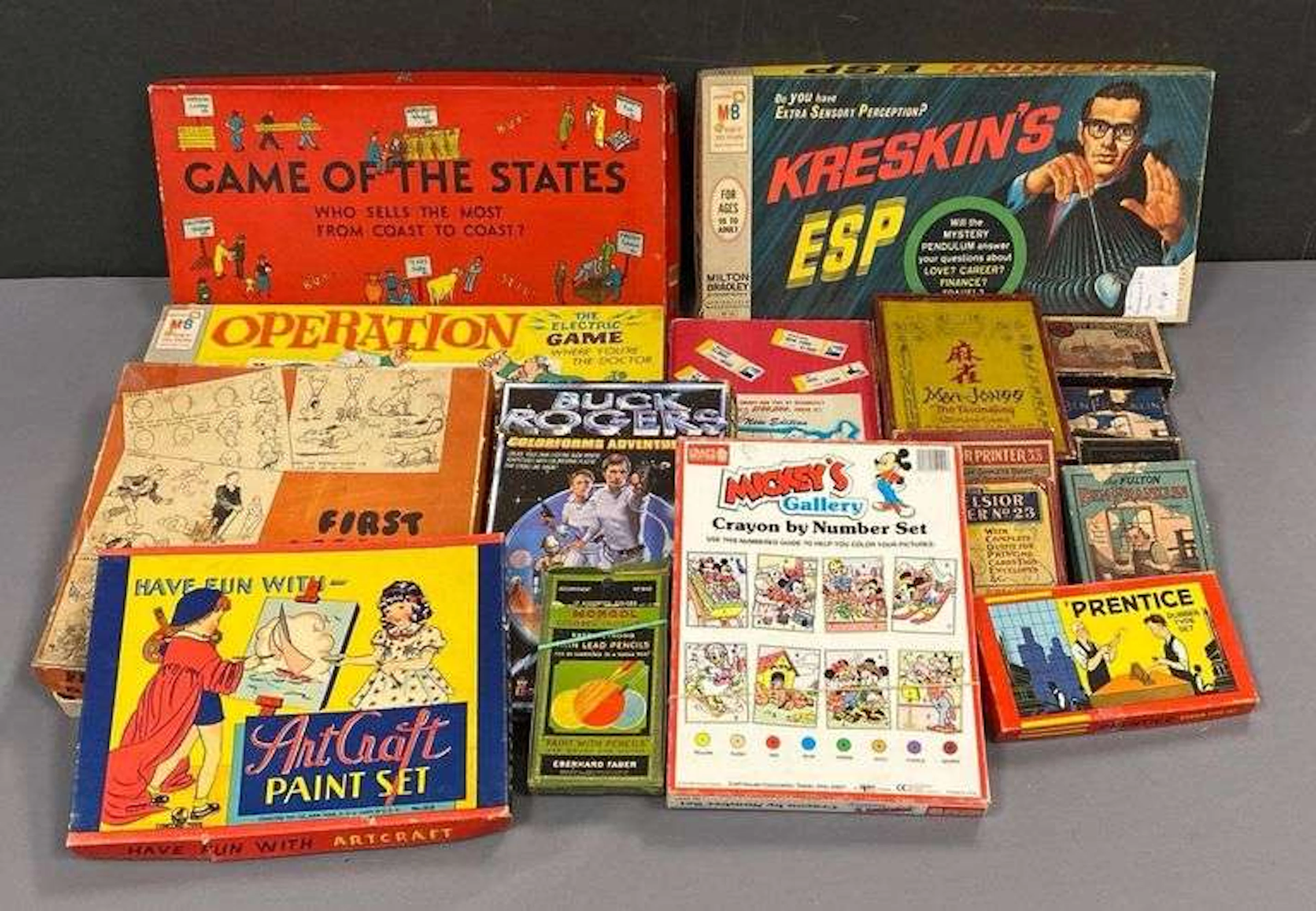 Group of Vintage Board Games and More