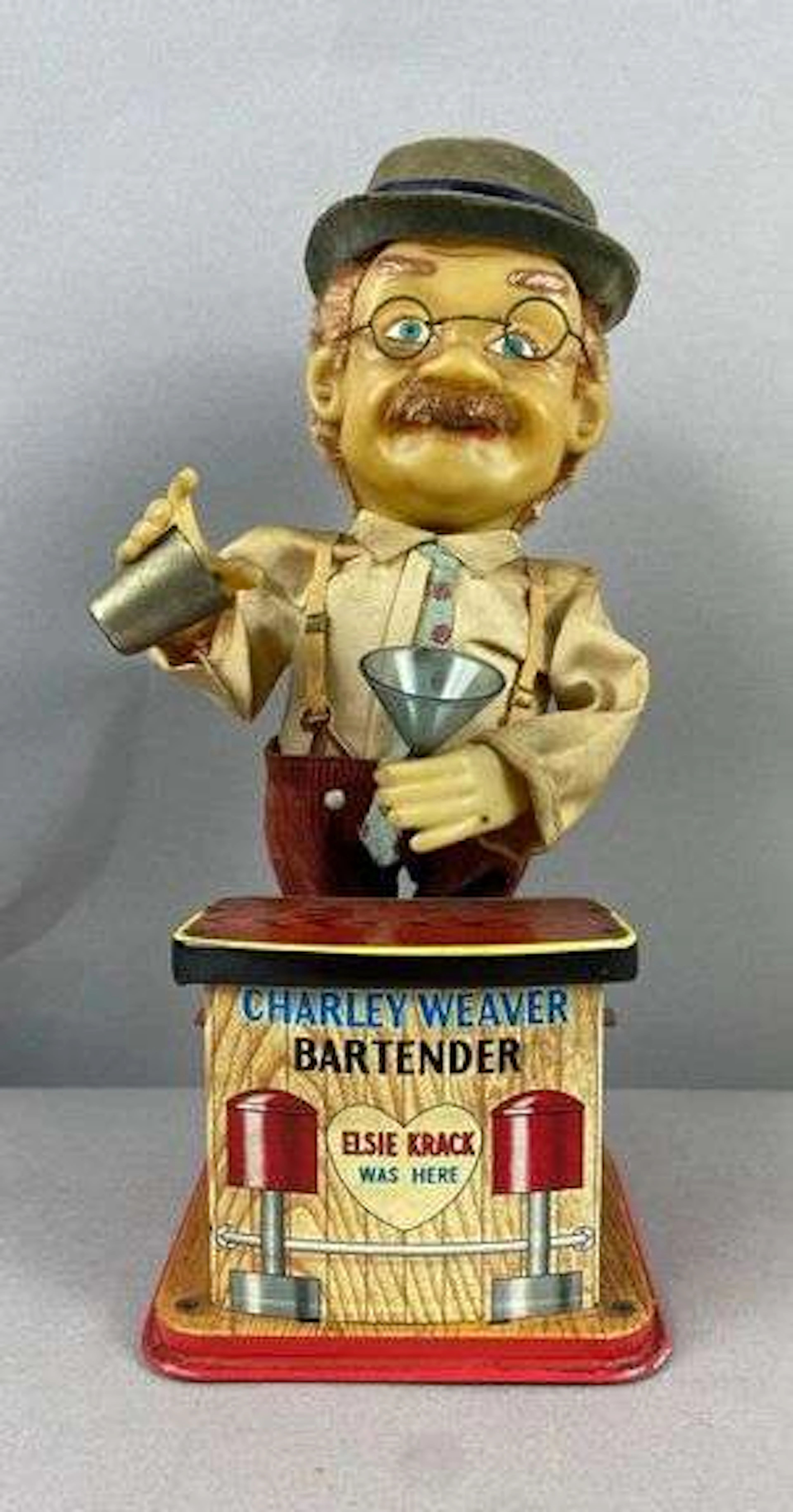 Vintage 1960’s Japan Charlie Weaver Bartender Battery-Operated Figure