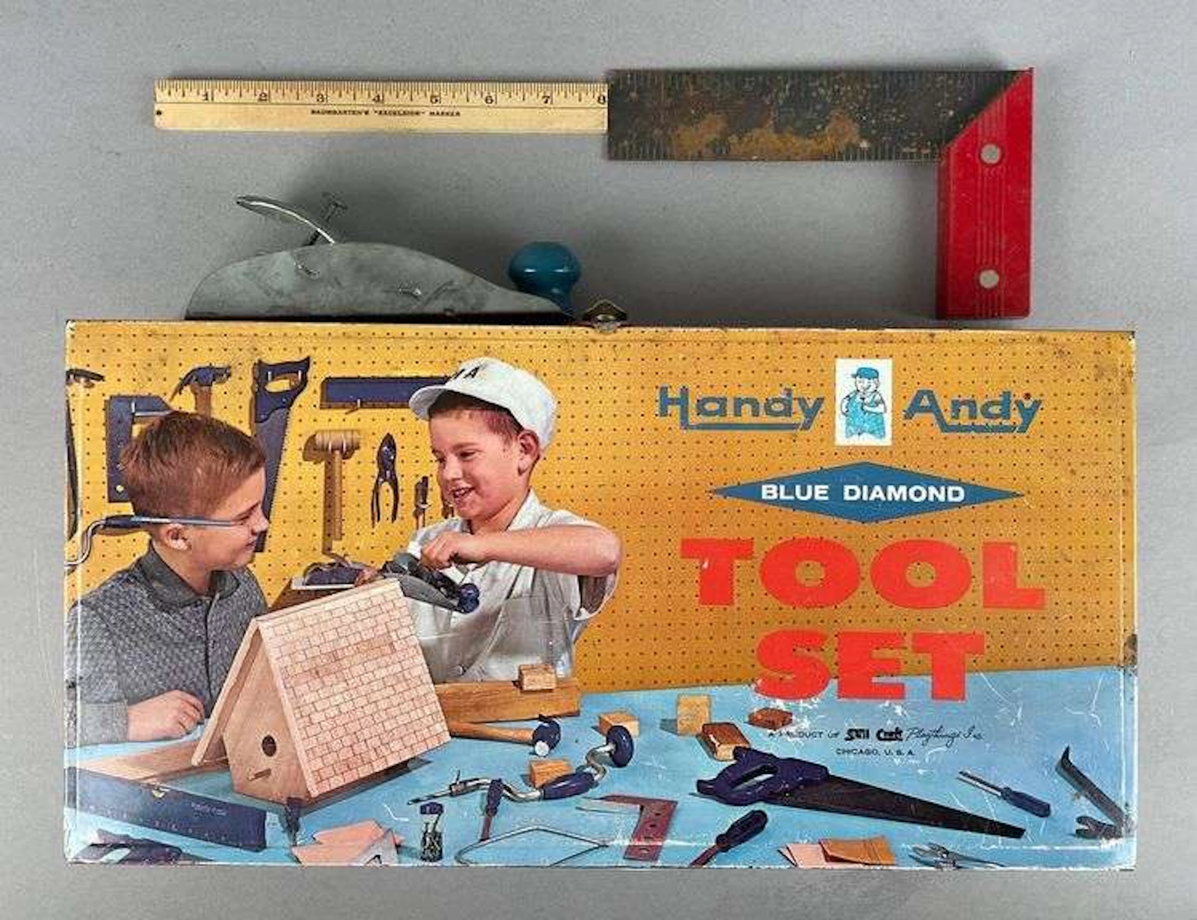 Vintage Skil Craft Handy Andy Blue Diamond Tool Set