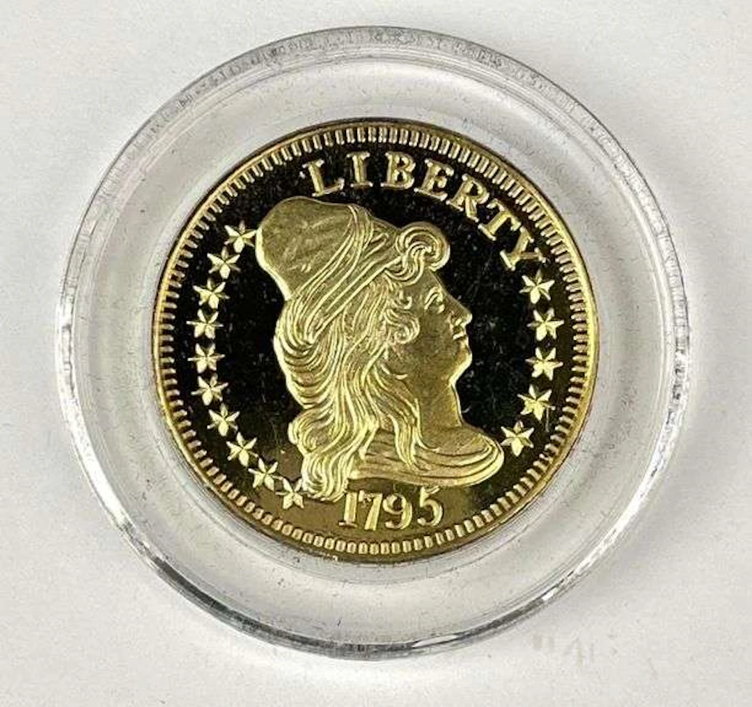 1795 Liberty Cap Design Gilded .53 oz .999 Fine Silver Round