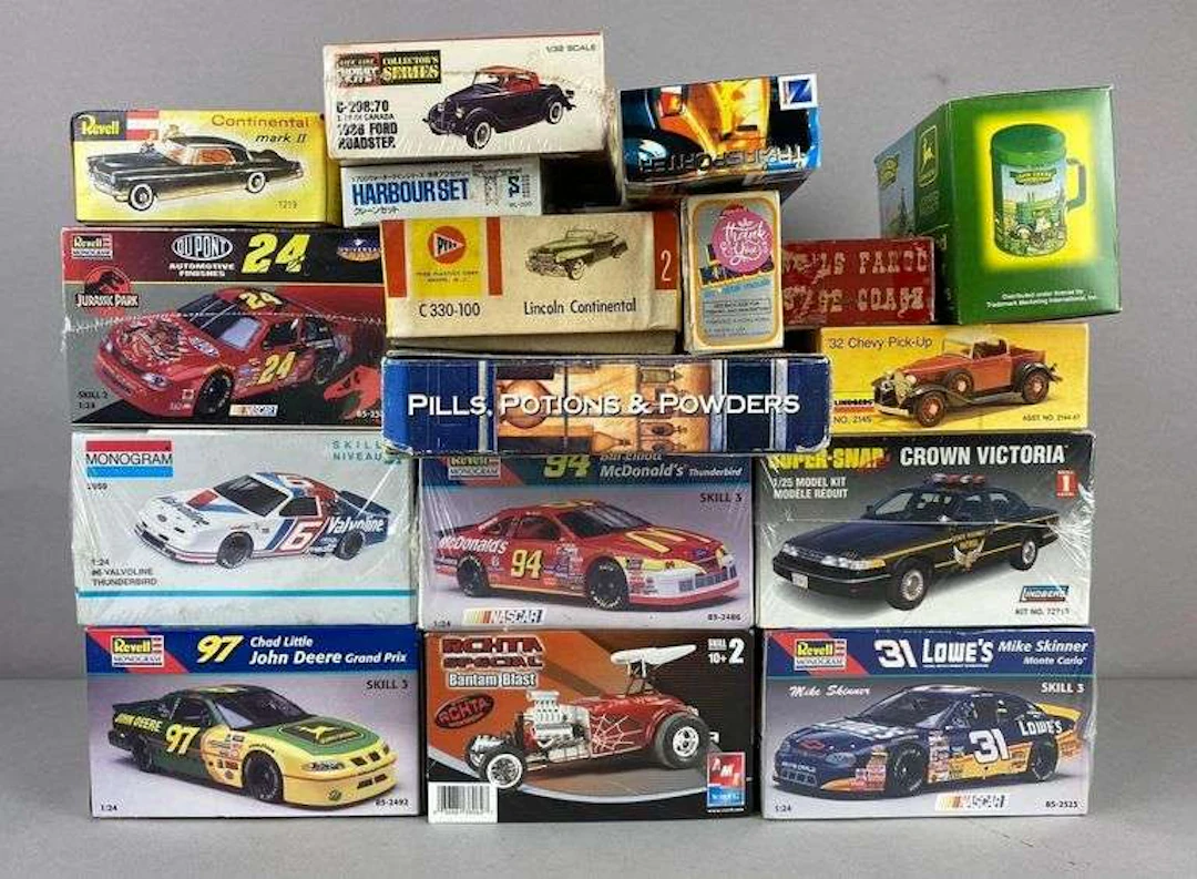 Group of Assorted Revell/ Monogram 1/24 Scale Model Kits and More