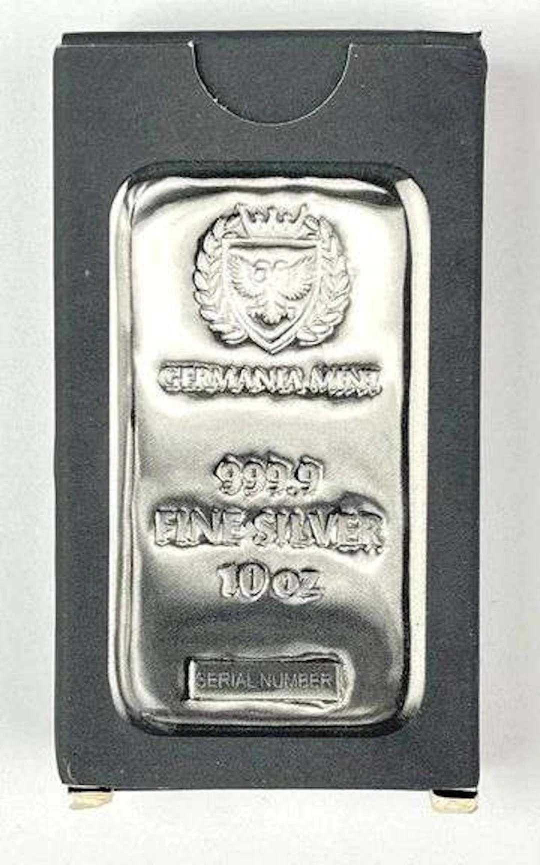 Germania Mint 10 oz 999.9 Fine Silver Ingot/ Bar