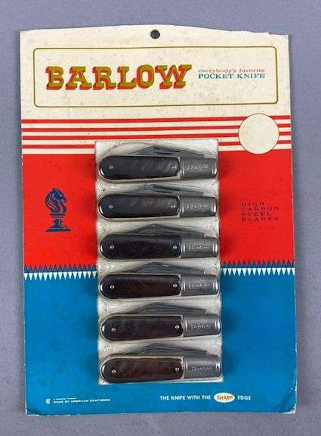 Vintage Barlow 6 Pocket Knife Set