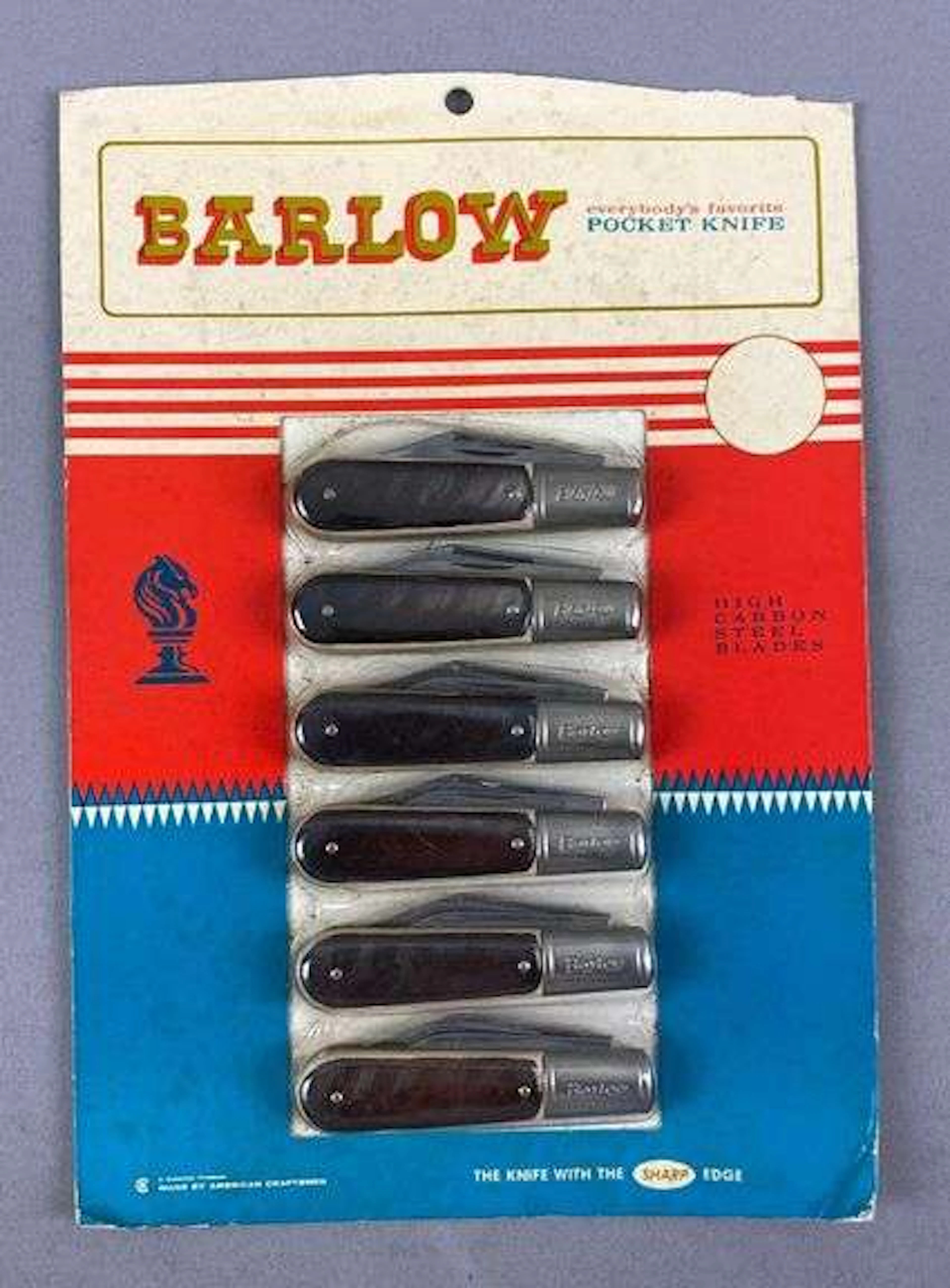 Vintage Barlow 6 Pocket Knife Set