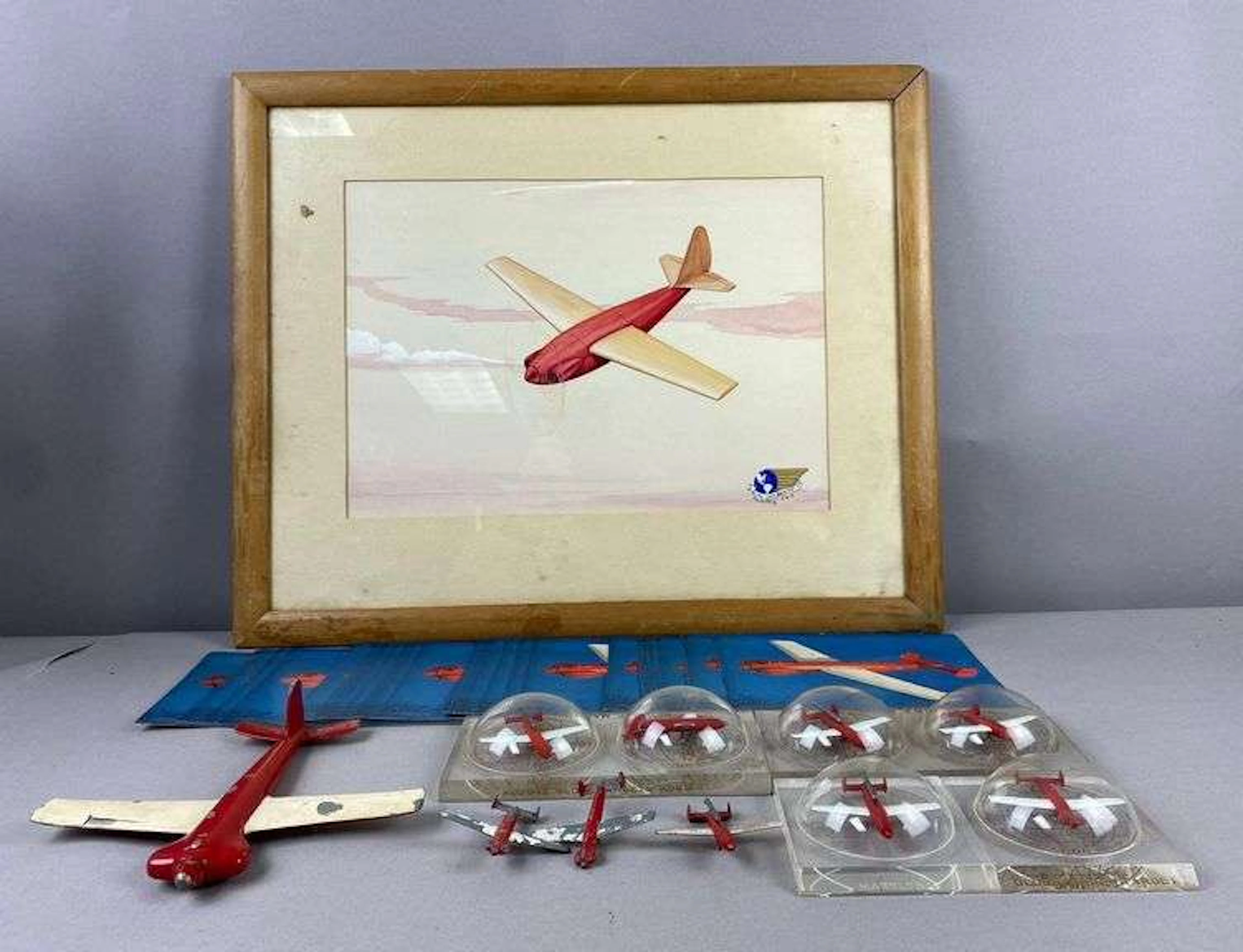 Group of Vintage 1950’s Globe Aircraft Corp. Target Drone Desk Paperweights