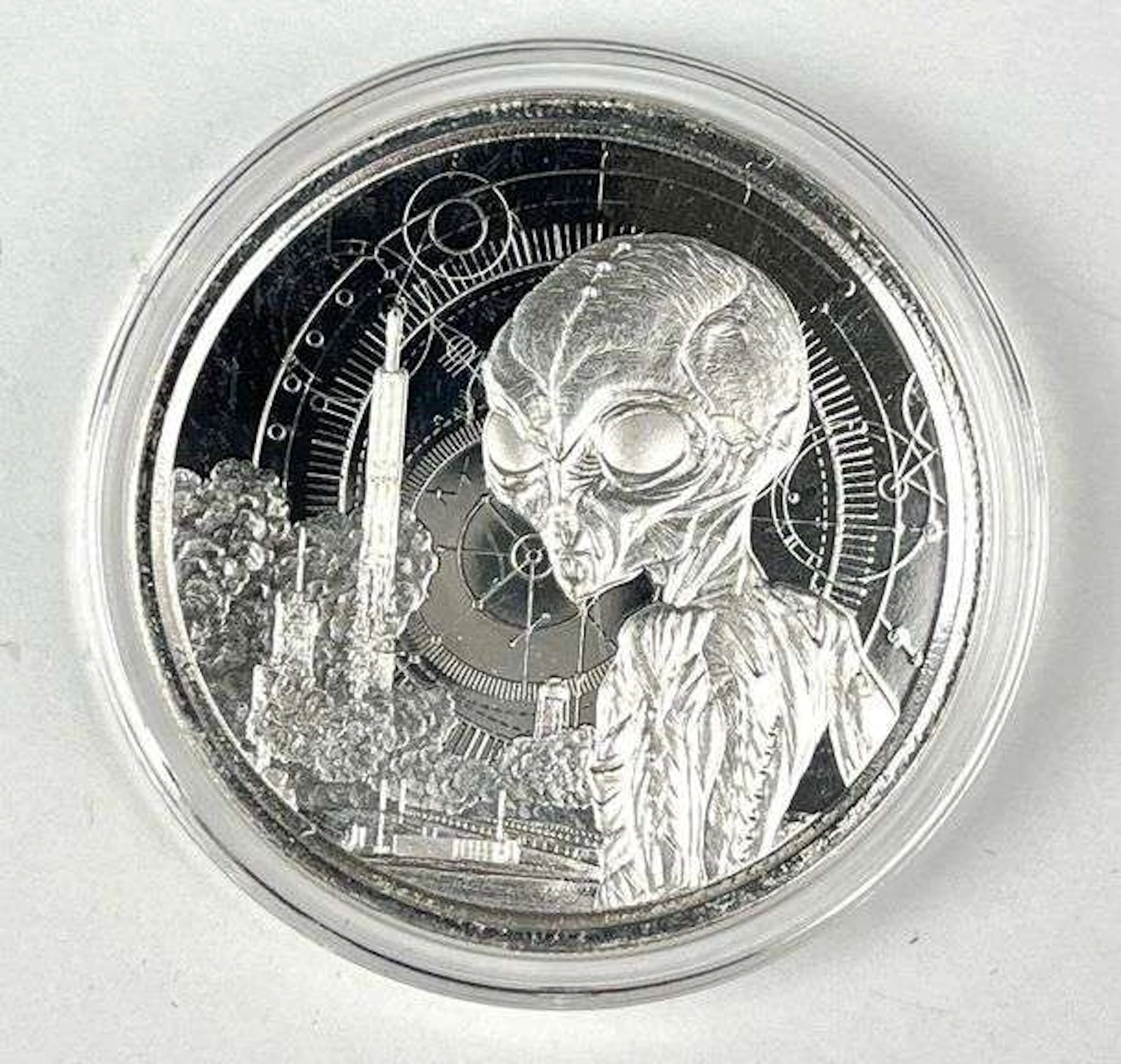 2021 Republic of Ghana 5 Cedis Alien 1 oz .999 Fine Silver Coin