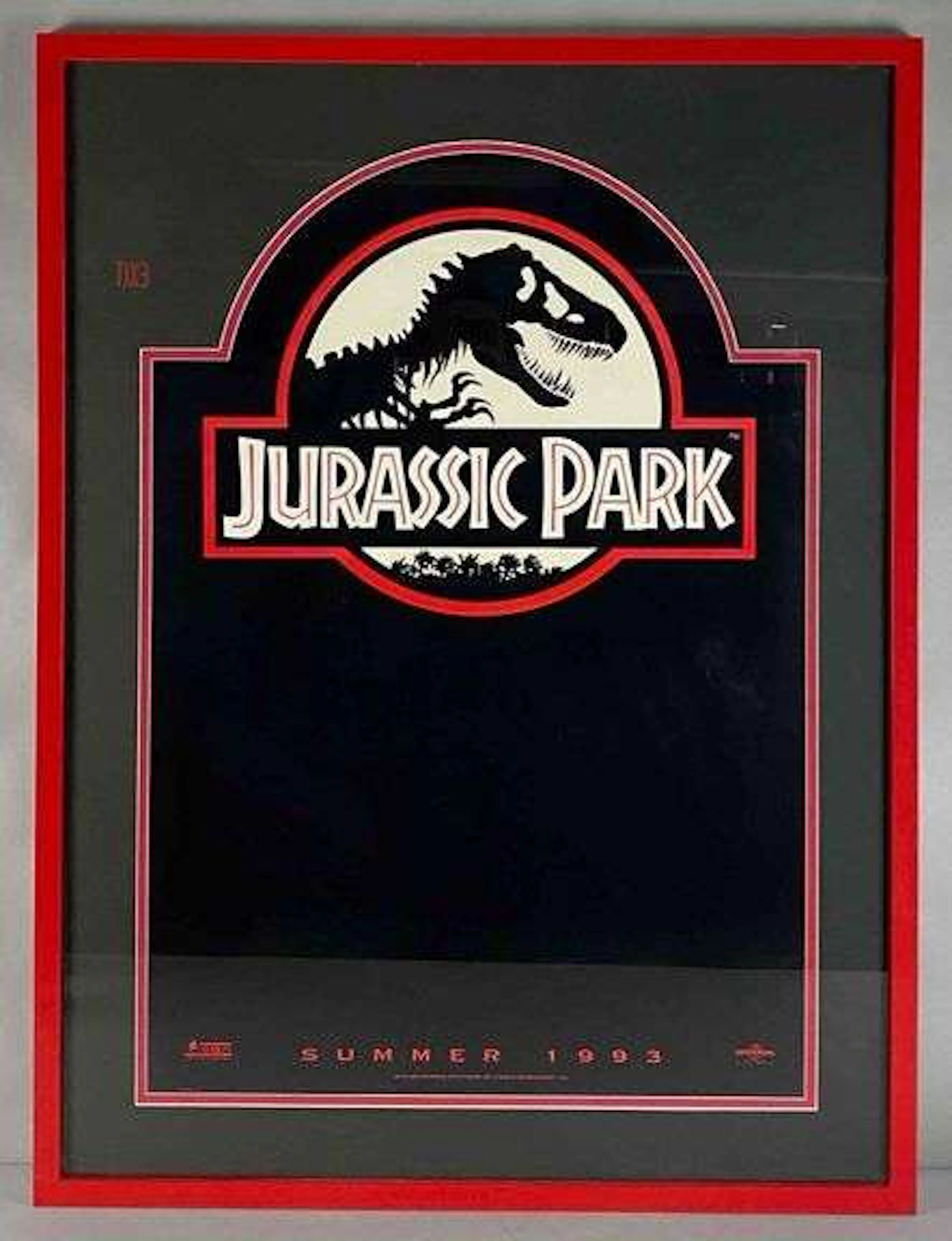 1993 Jurassic Park Matted and Framed Poster