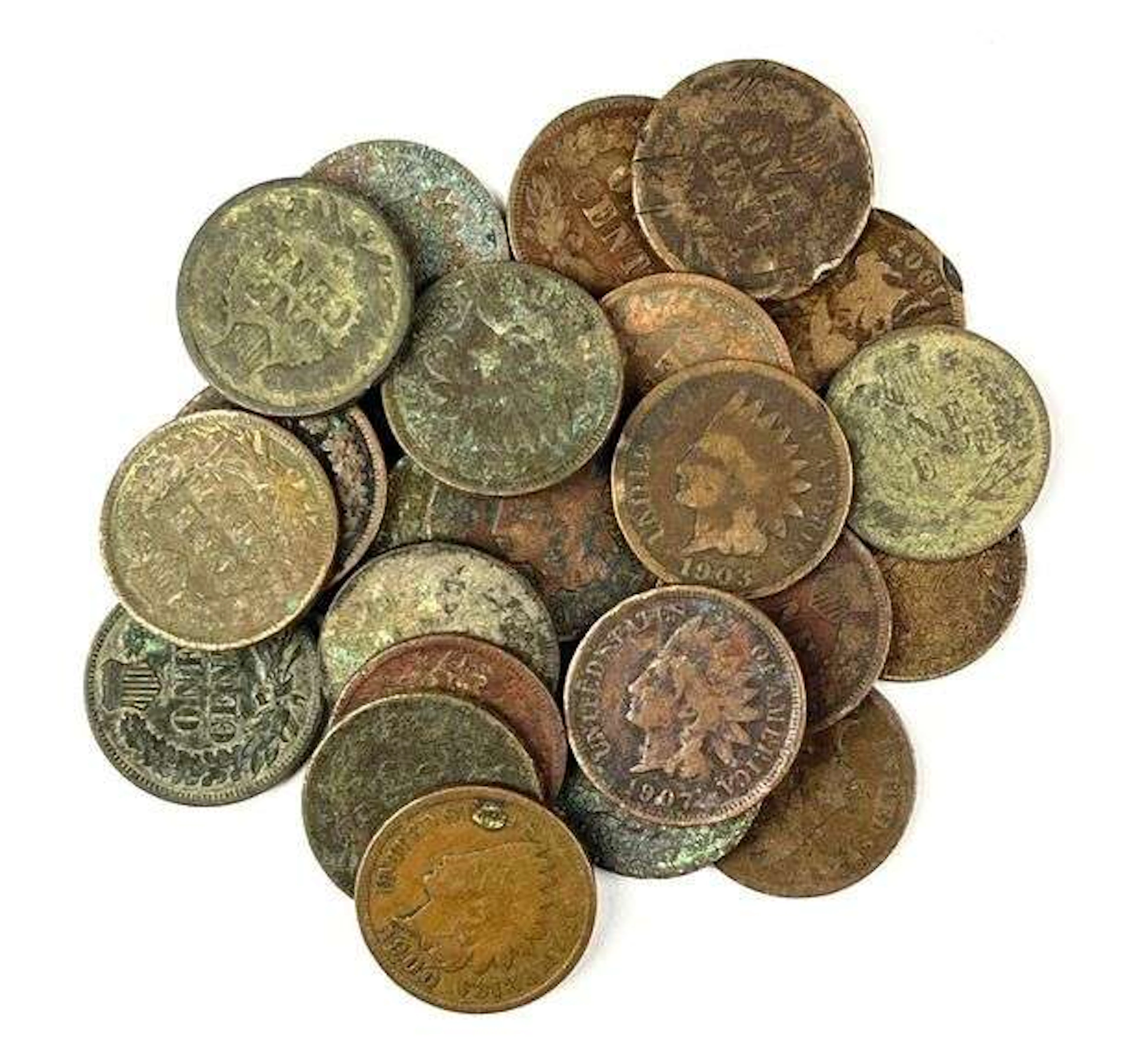 Group of 24 US Indian Head Cents