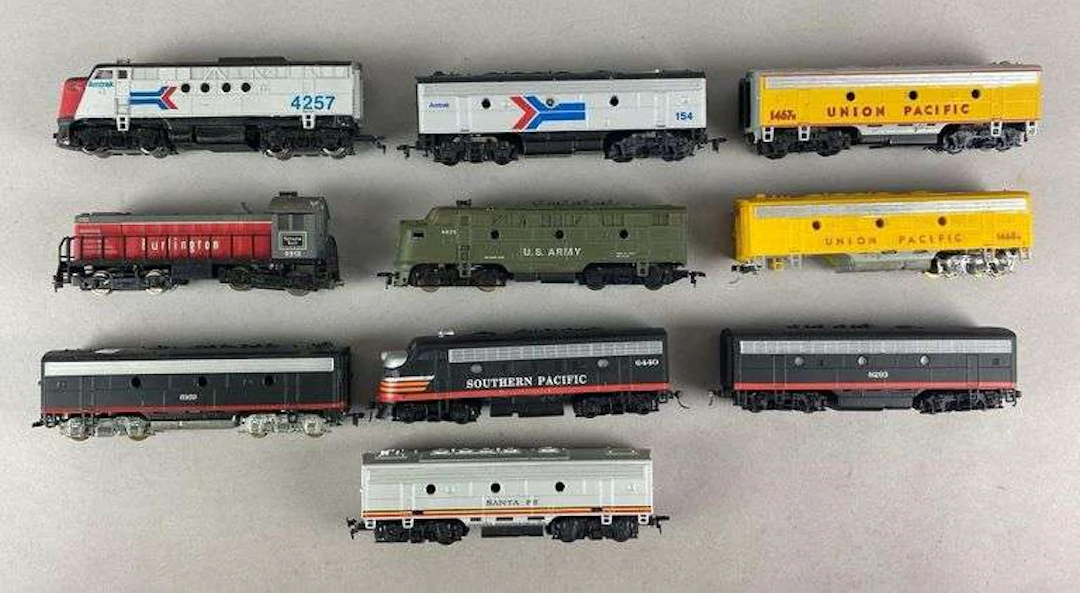 Group of HO Scale Diesel Locomotives and Tenders