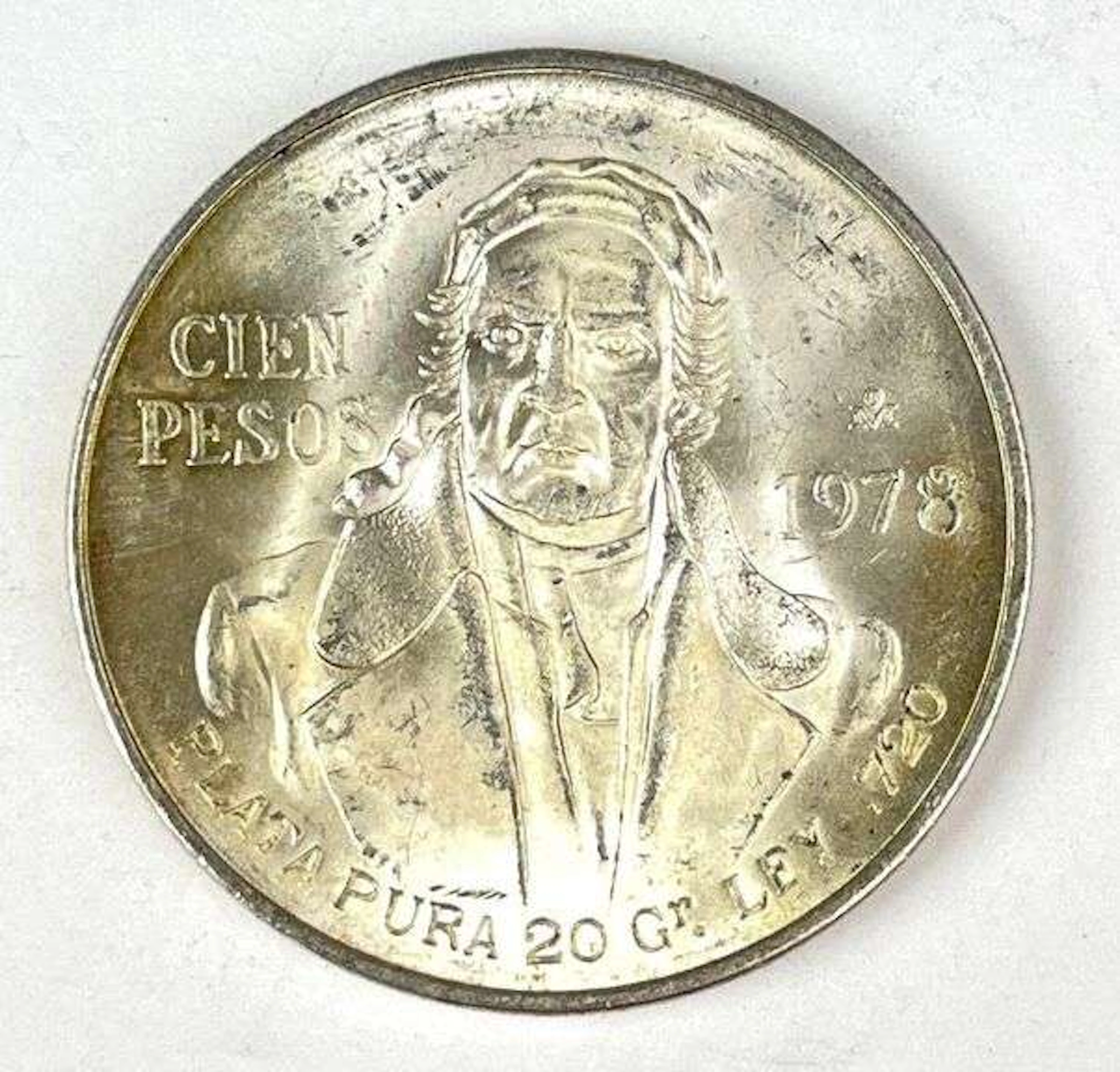 1978 Mexico 100 Pesos Jose Maria Morelos 20 Grams .720 Silver Coin