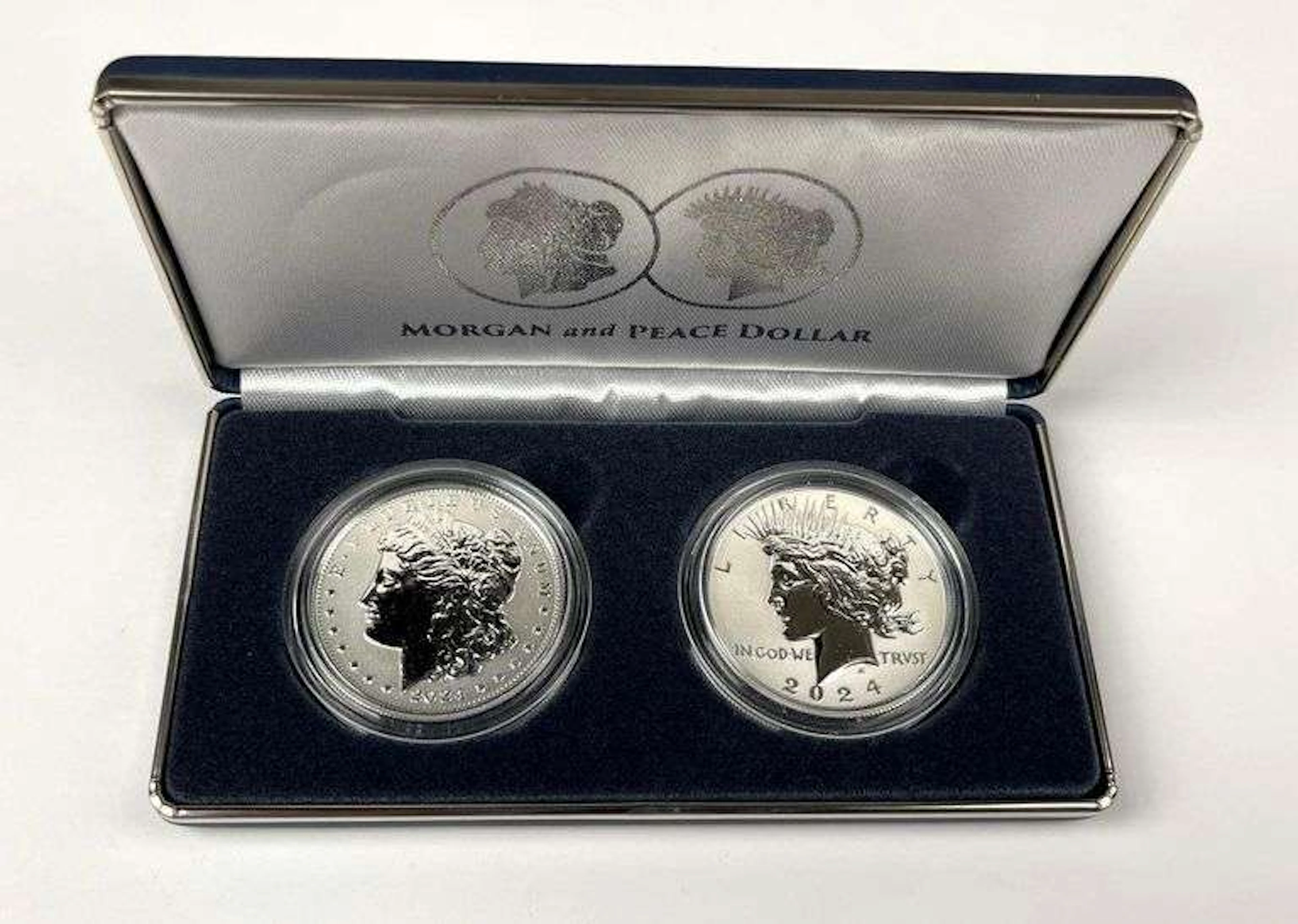 2024 US Mint Morgan and Peace Silver Dollar Reverse Proof Two Coin Set