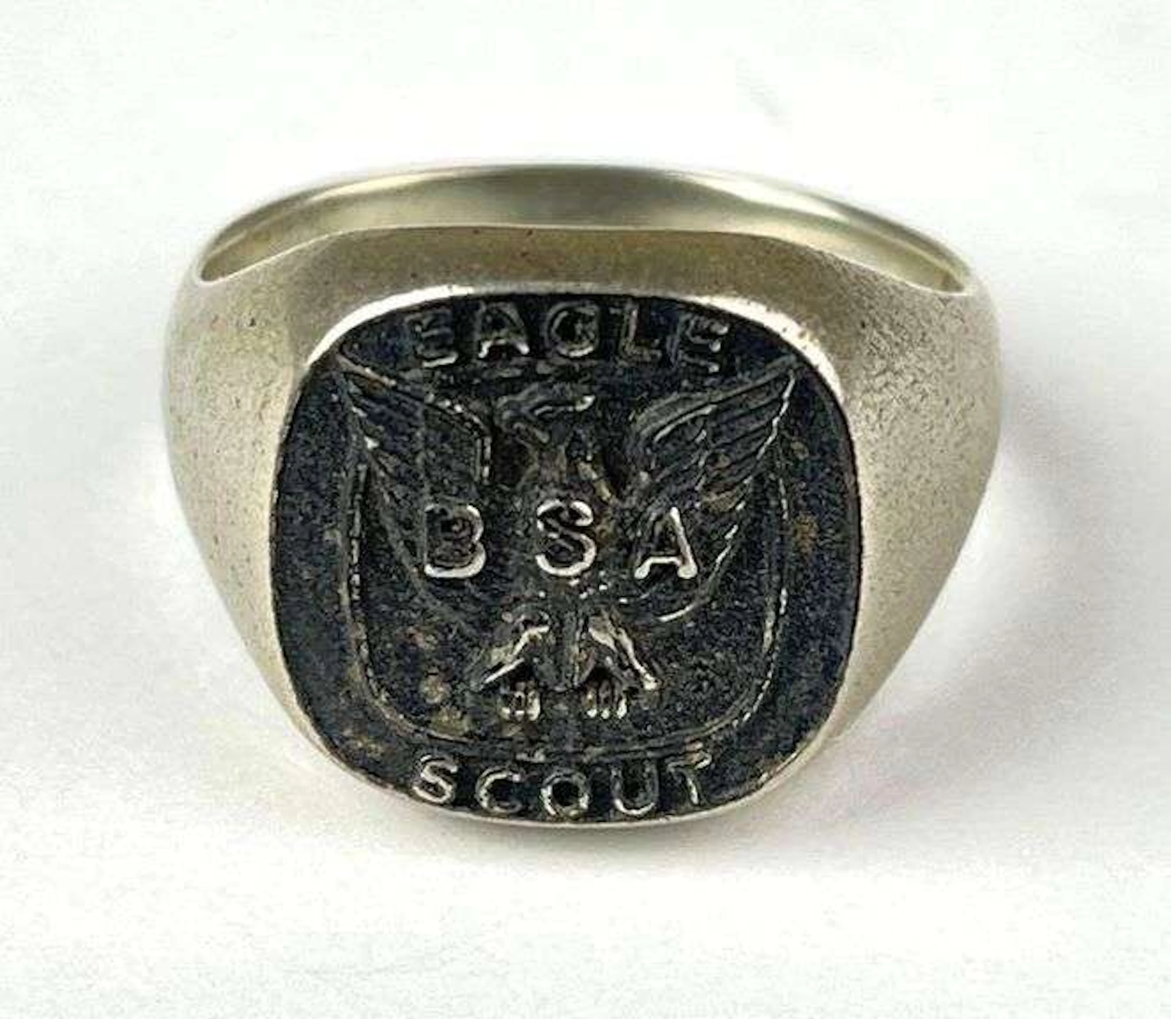 Vintage Eagle Scout BSA .925 Sterling Silver Ring