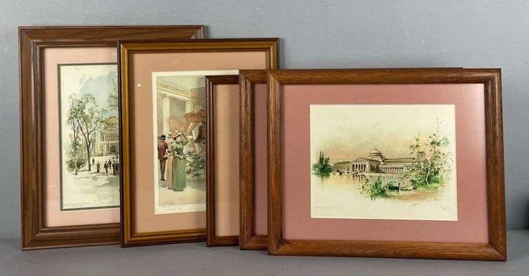 Group of Chicago / St. Louis Worlds Fair Lithographs