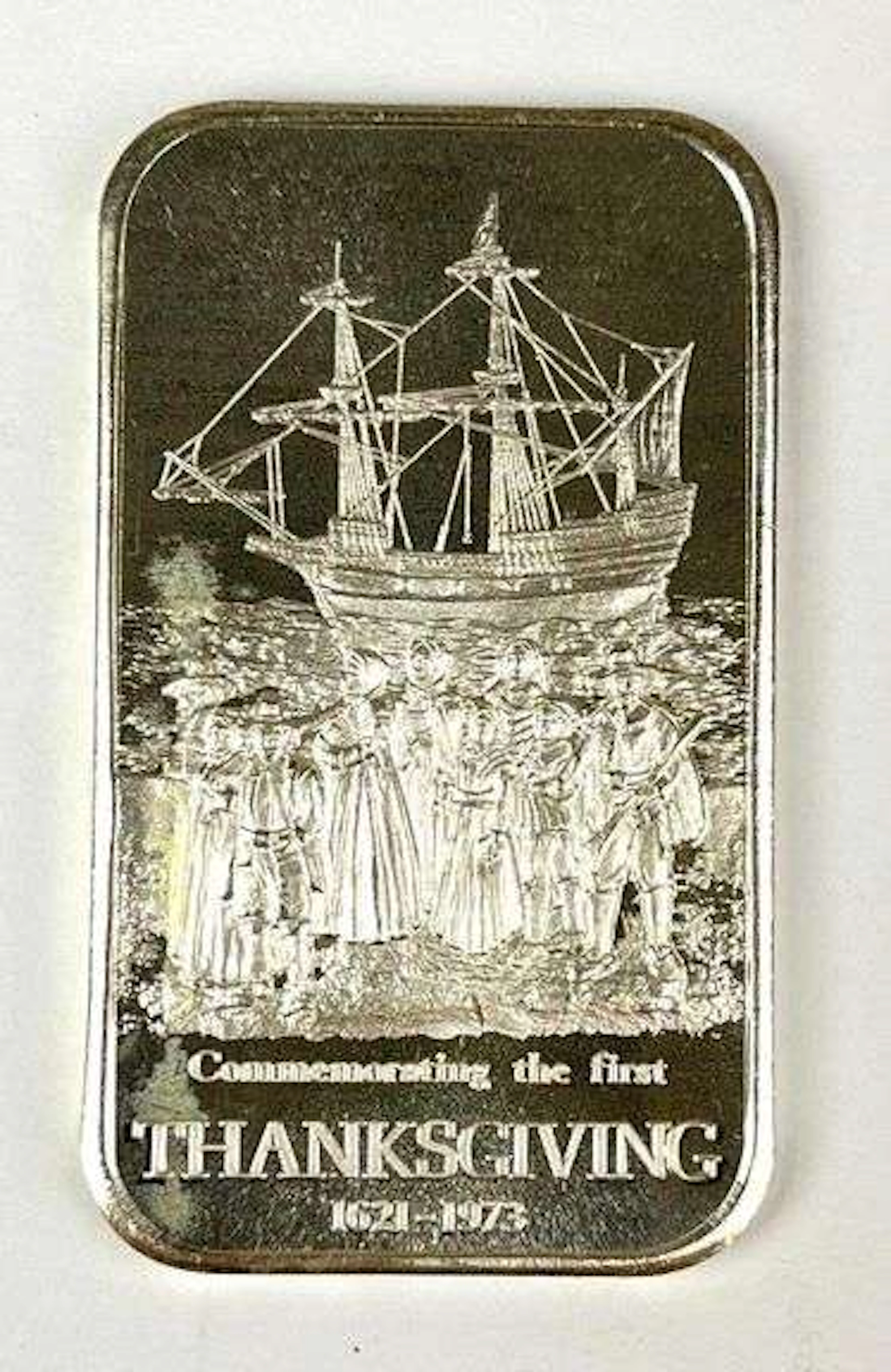 1973 Artistic Silver Commemorating the First Thanksgiving 1 oz .999