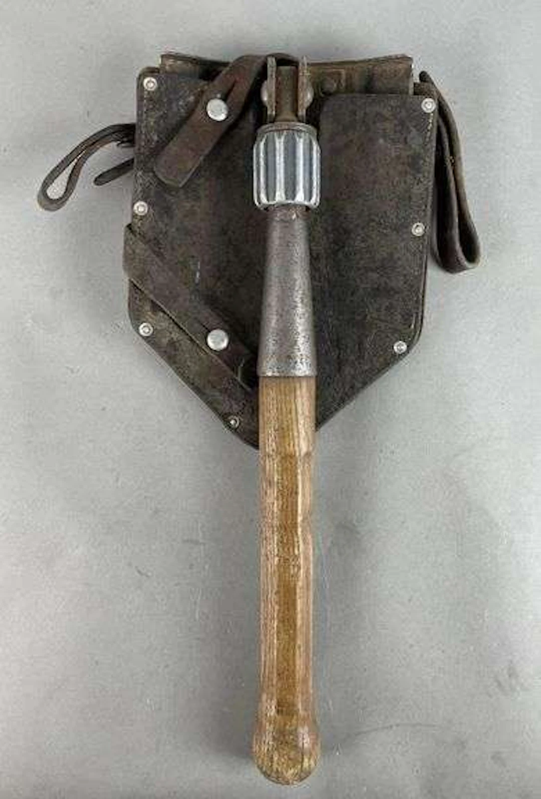 1961 Swiss Army Folding Entrenching Shovel with Leather Sheath