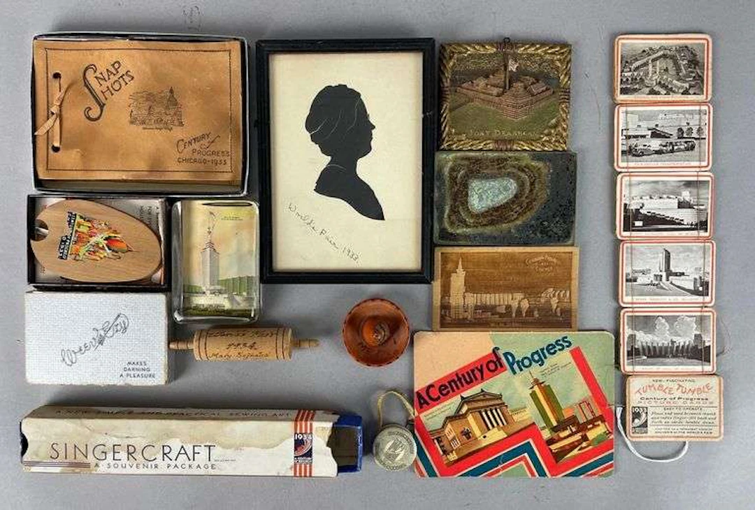 Group of 1933/34 Chicago Worlds Fair Souvenir Items