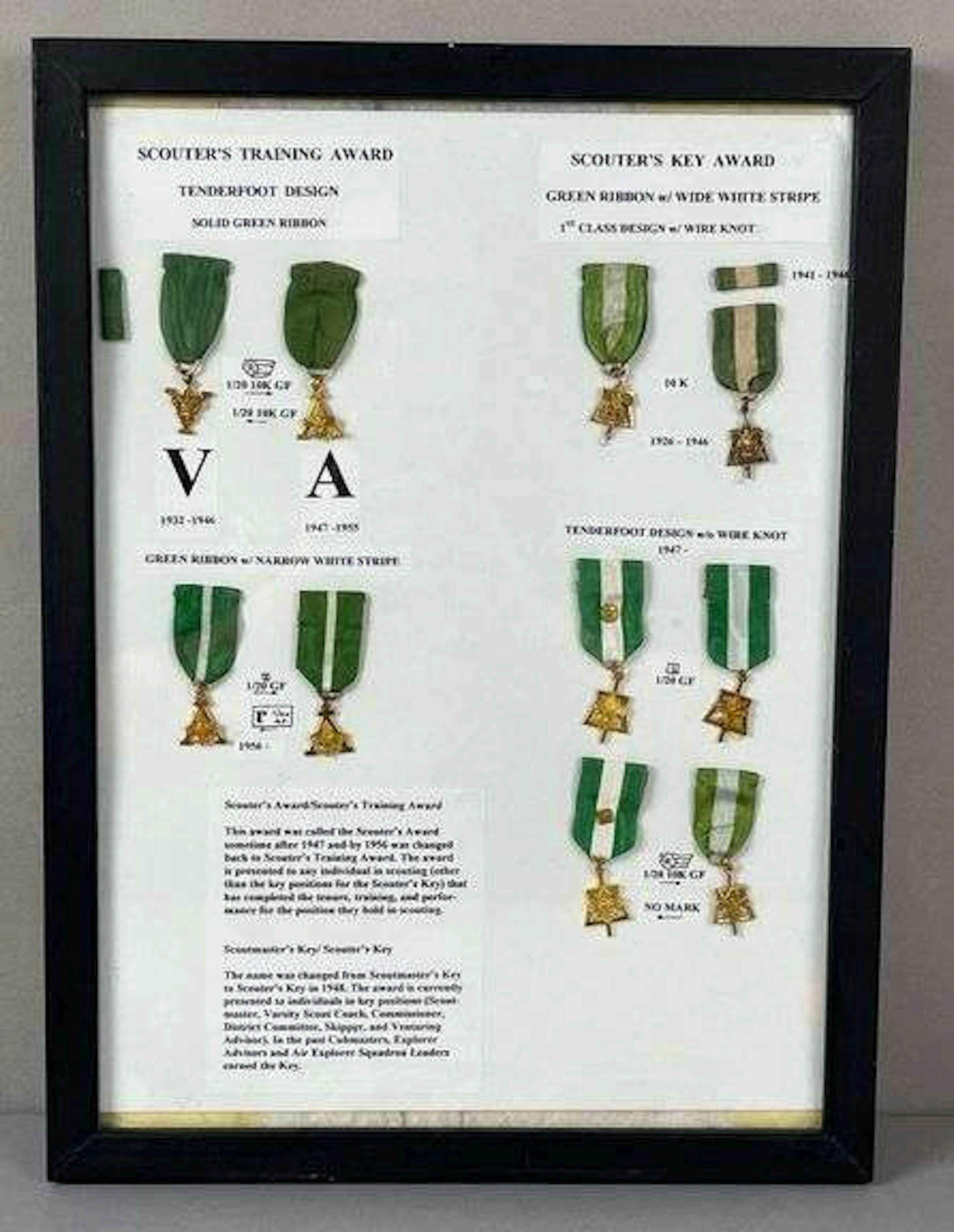 Group of 11 Framed Boys Scouts of America Awards