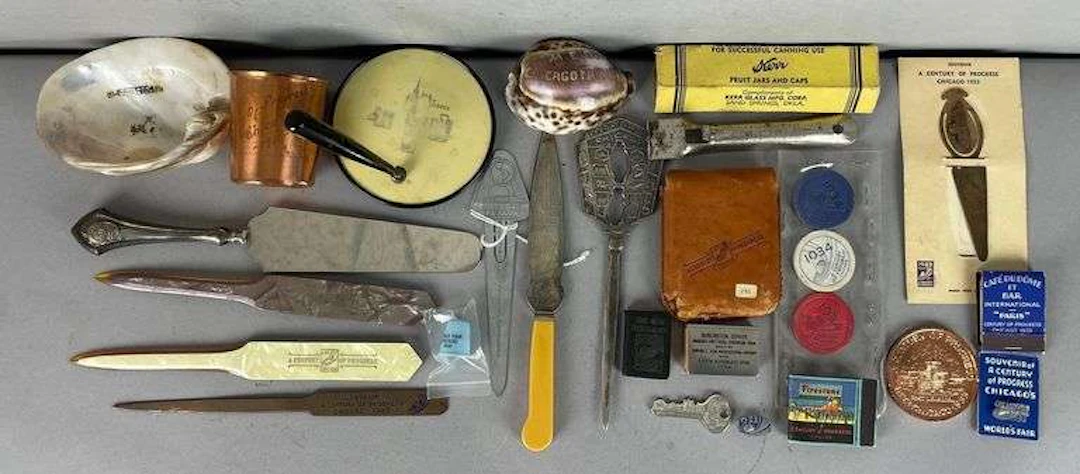 Group of 1933/34 Chicago Worlds Fair Souvenir Items