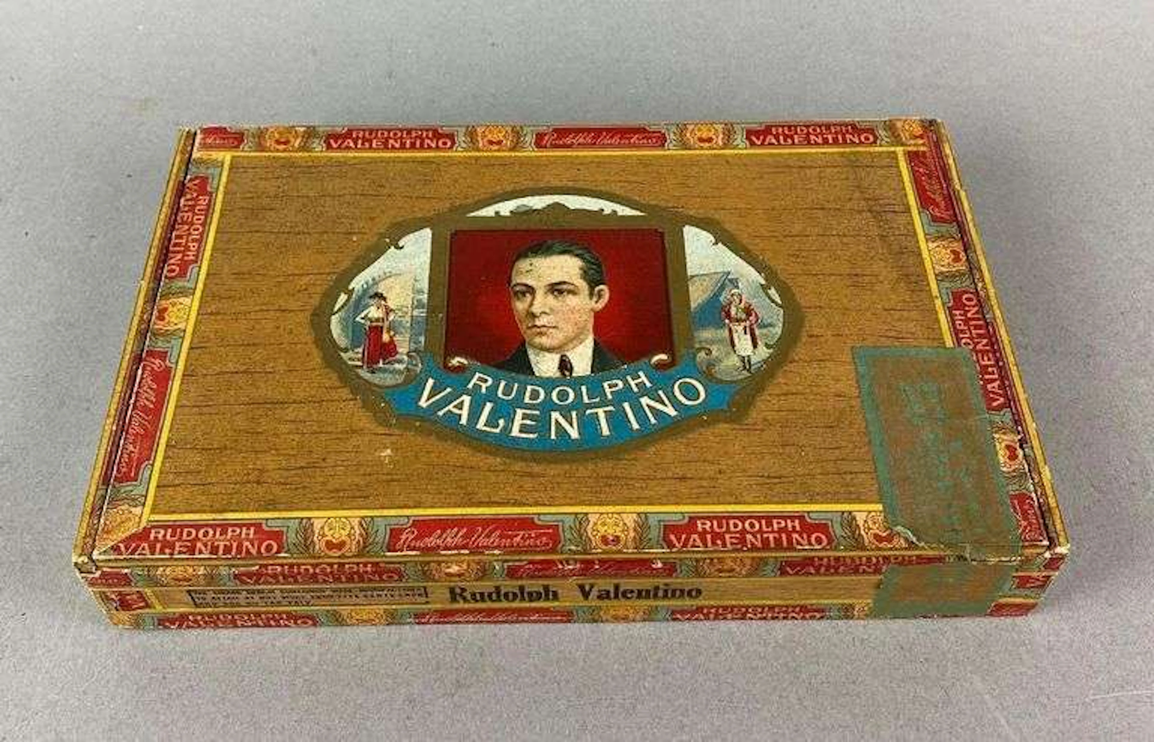 Vintage Rudolph Valentino Cigar Box