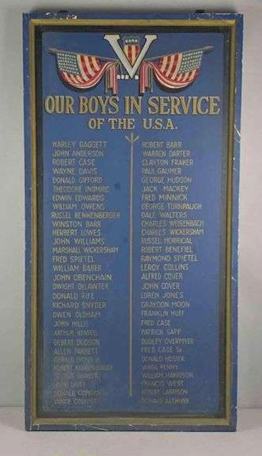 WW2 Era BSA Honor Roll Our Boys In Service Wood Plaque