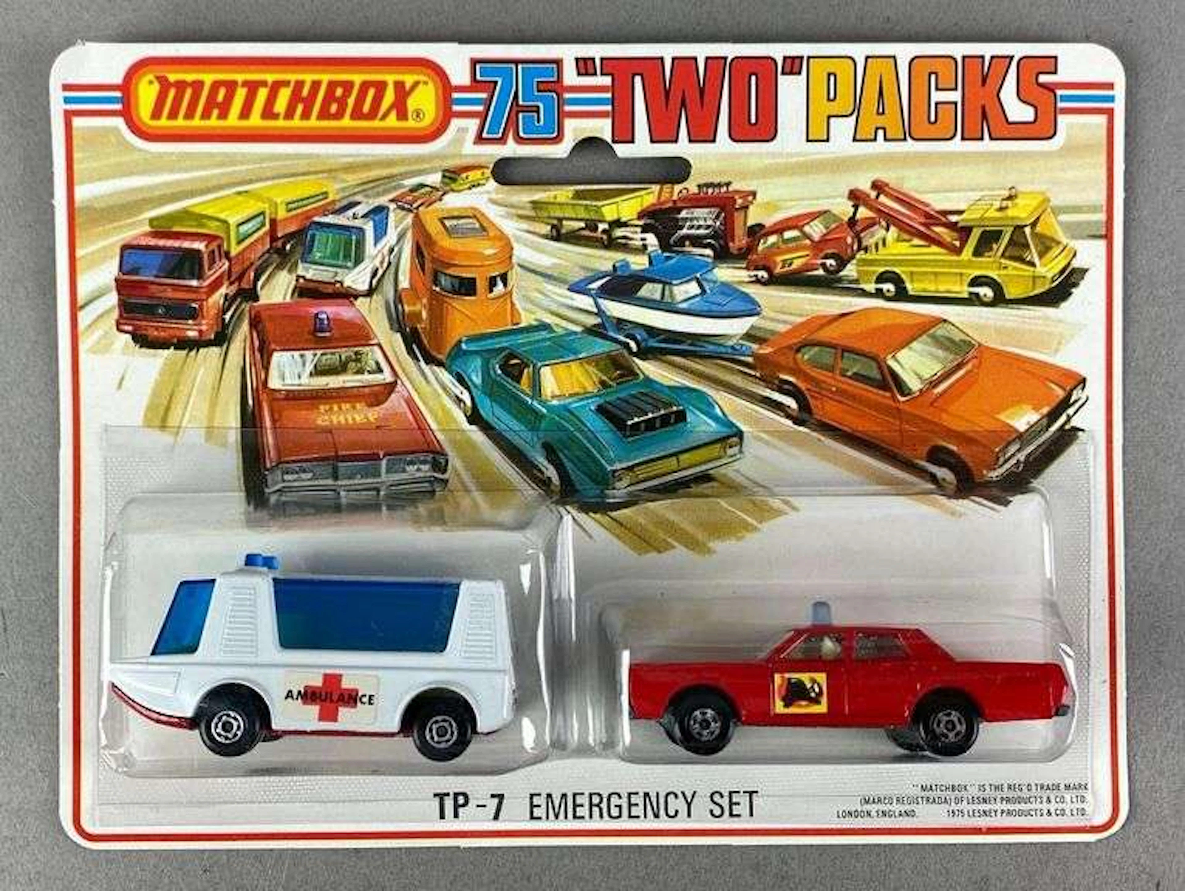 1975 Matchbox Two Packs TP-7 Emergency Set Gift Pack