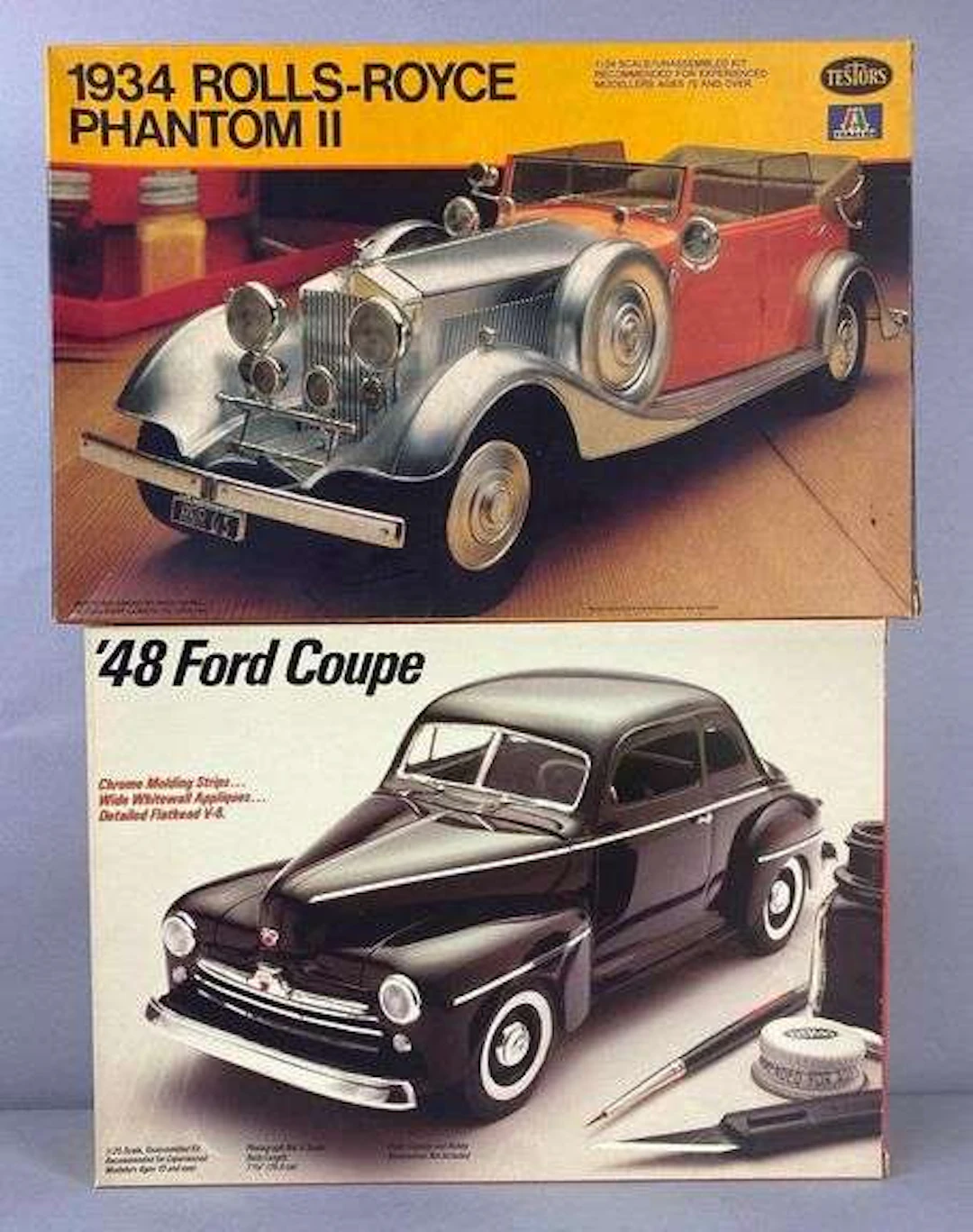 Group of 2 1980’s Testors 1/25 Scale Model Kits