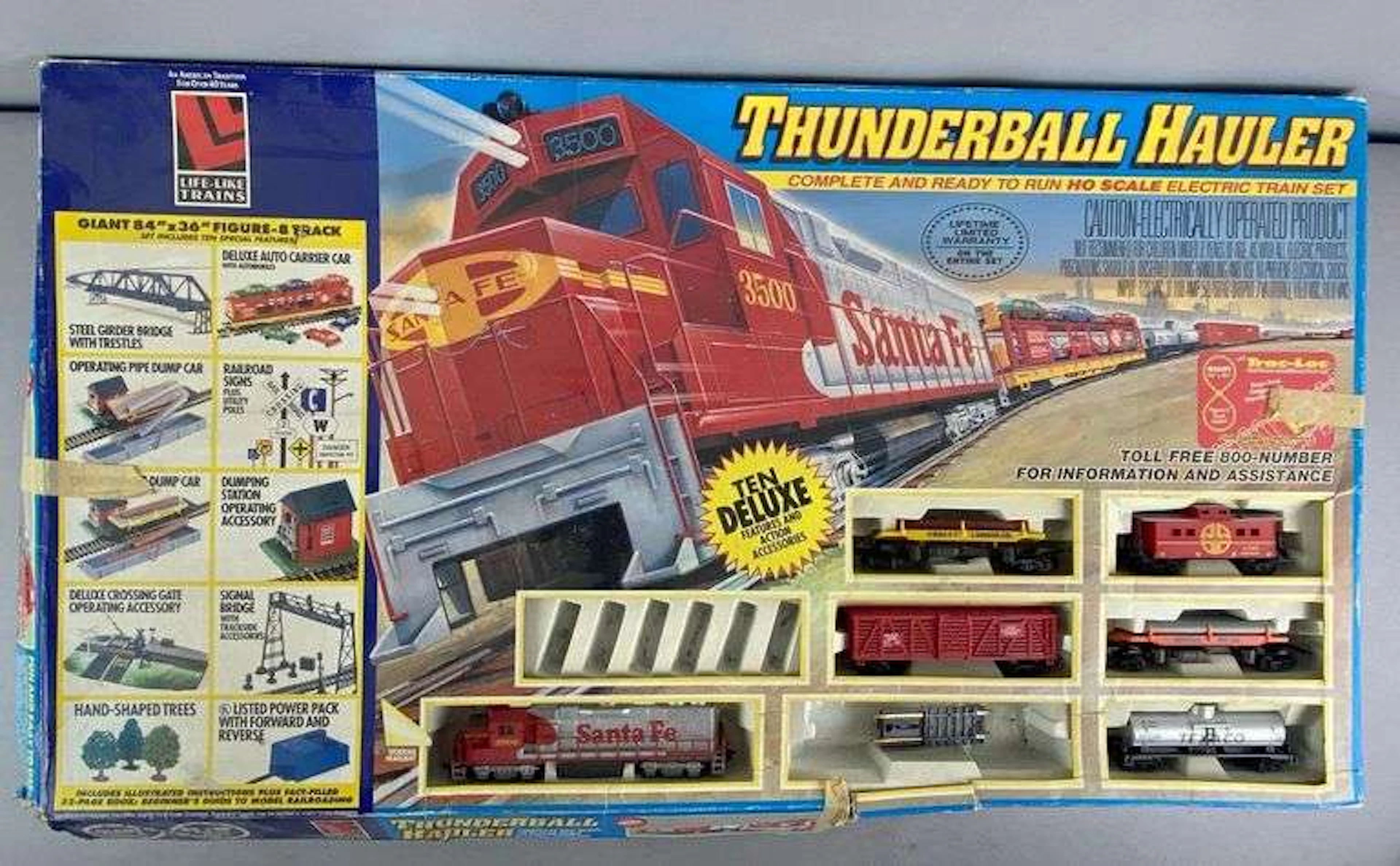 Life-Like Trains HO Scale Santa Fe Thunderball Hauler Train Set