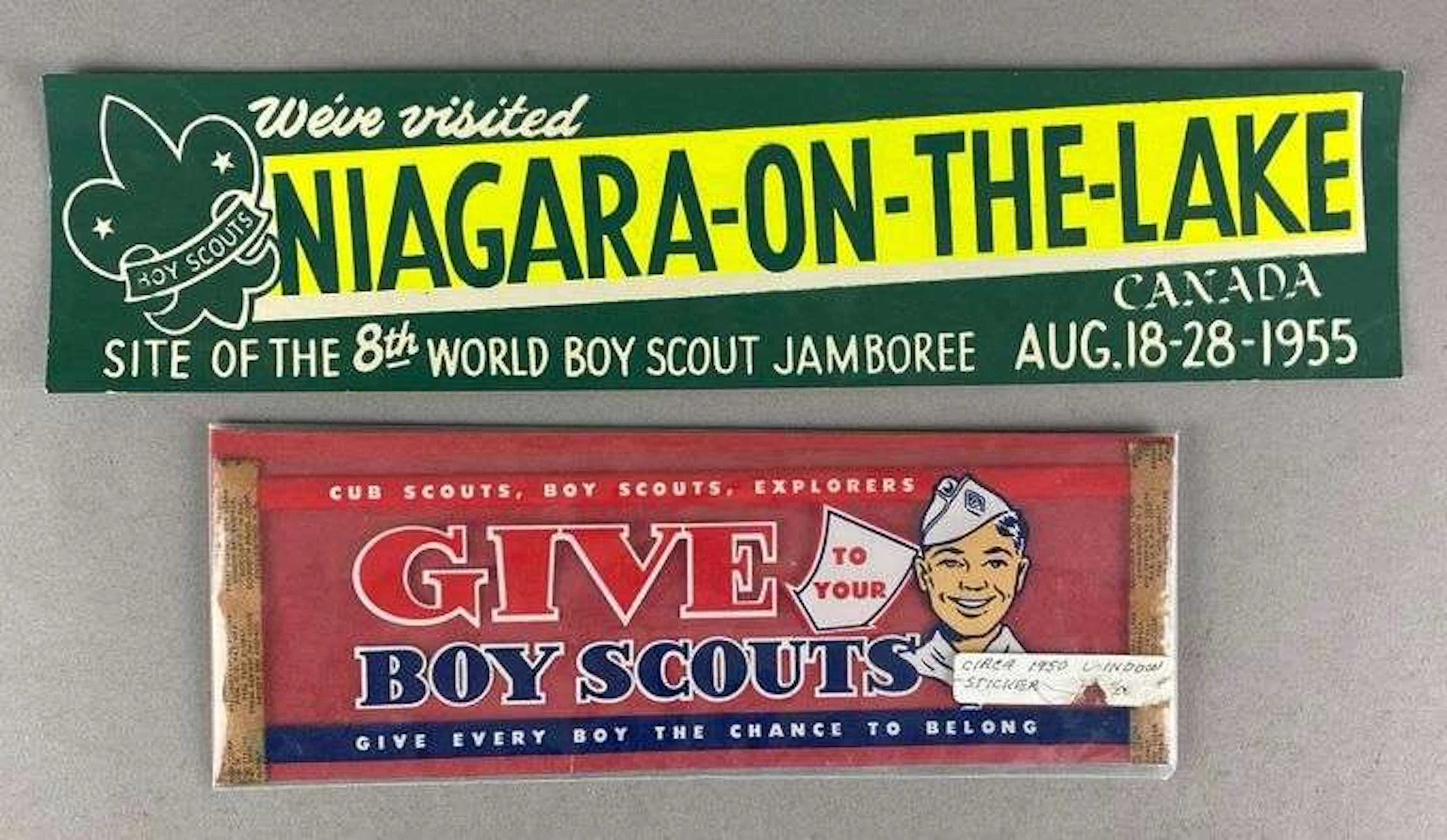 Group of 2 1950s Boy Scouts of America Stickers