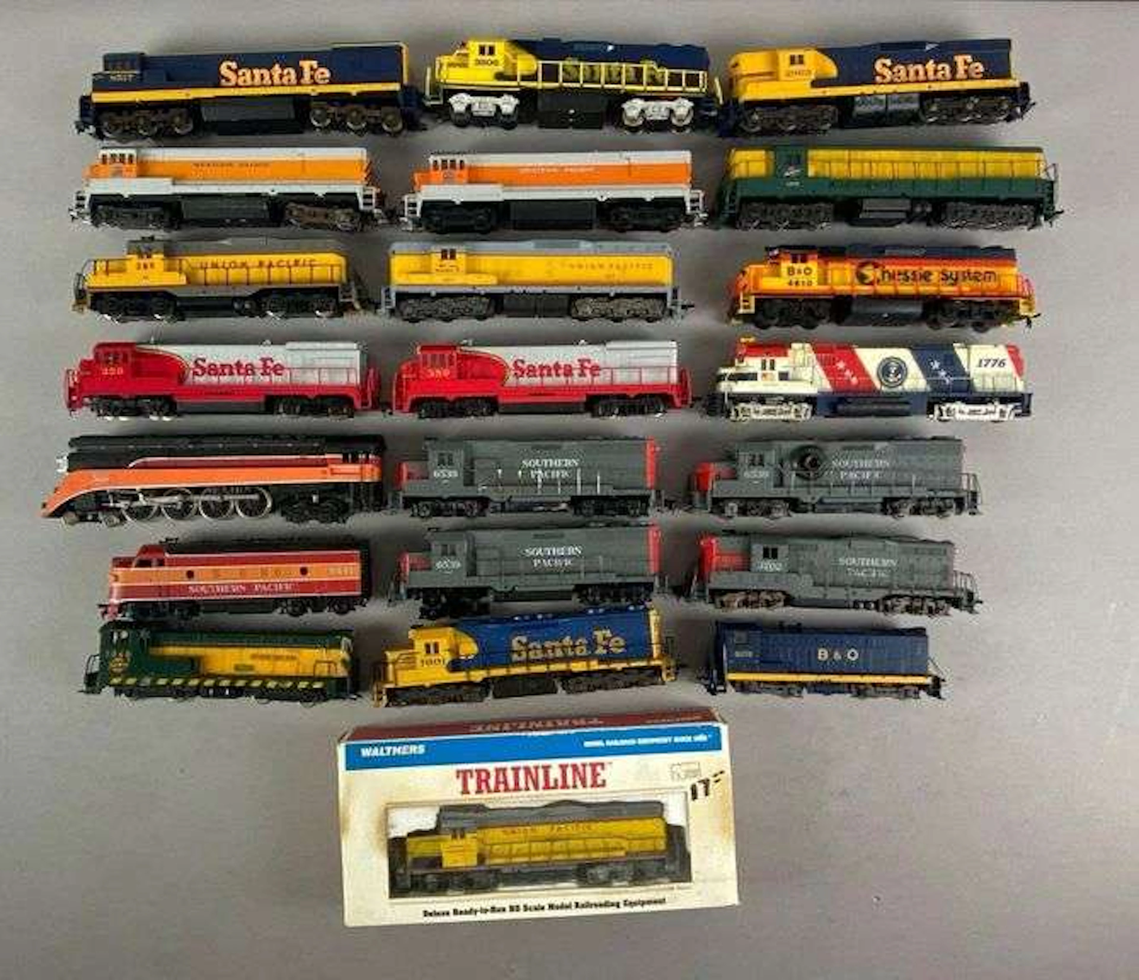 Group of HO Scale Diesel Locomotives