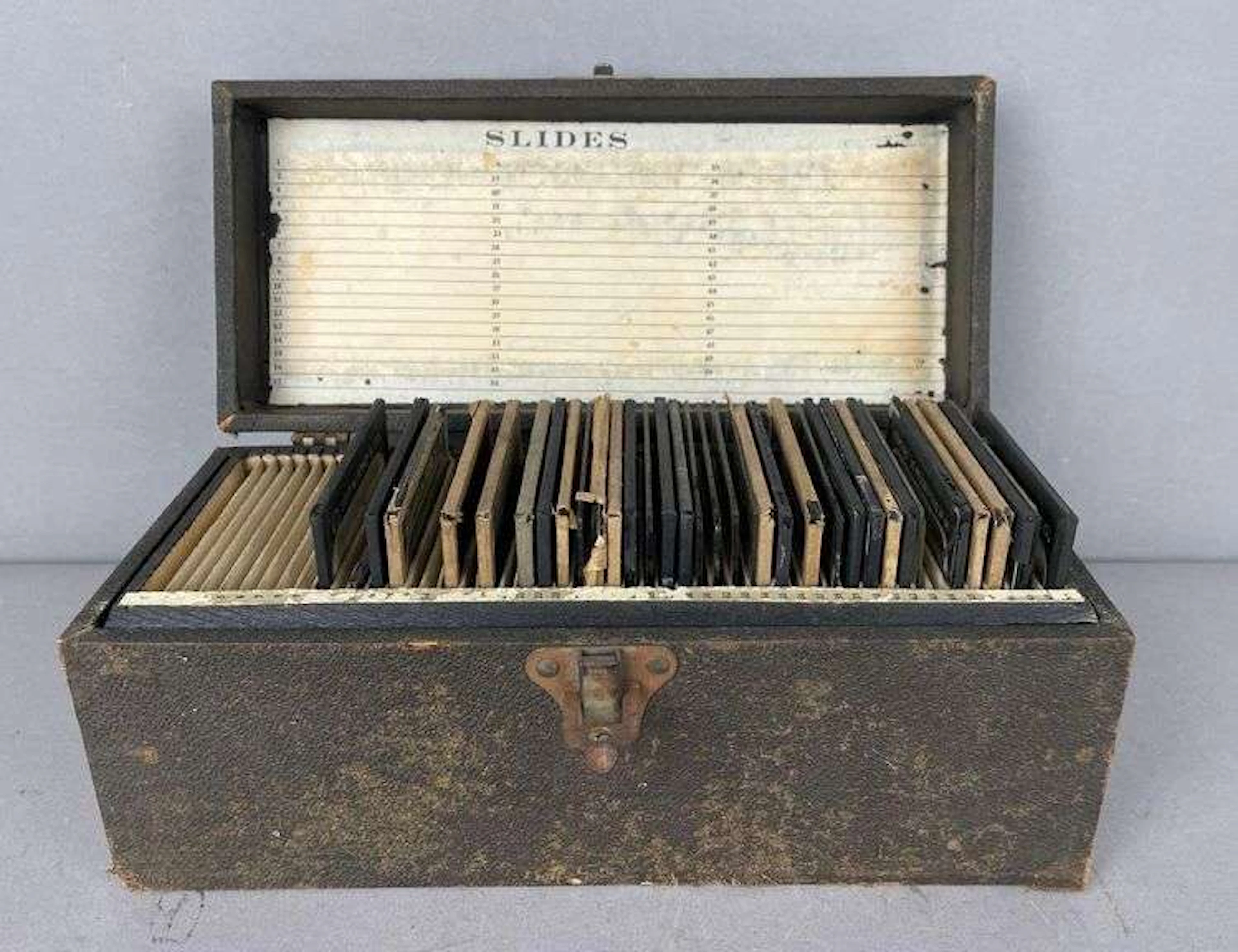 Box of Vintage Boy Scouts Educational Glass Slides