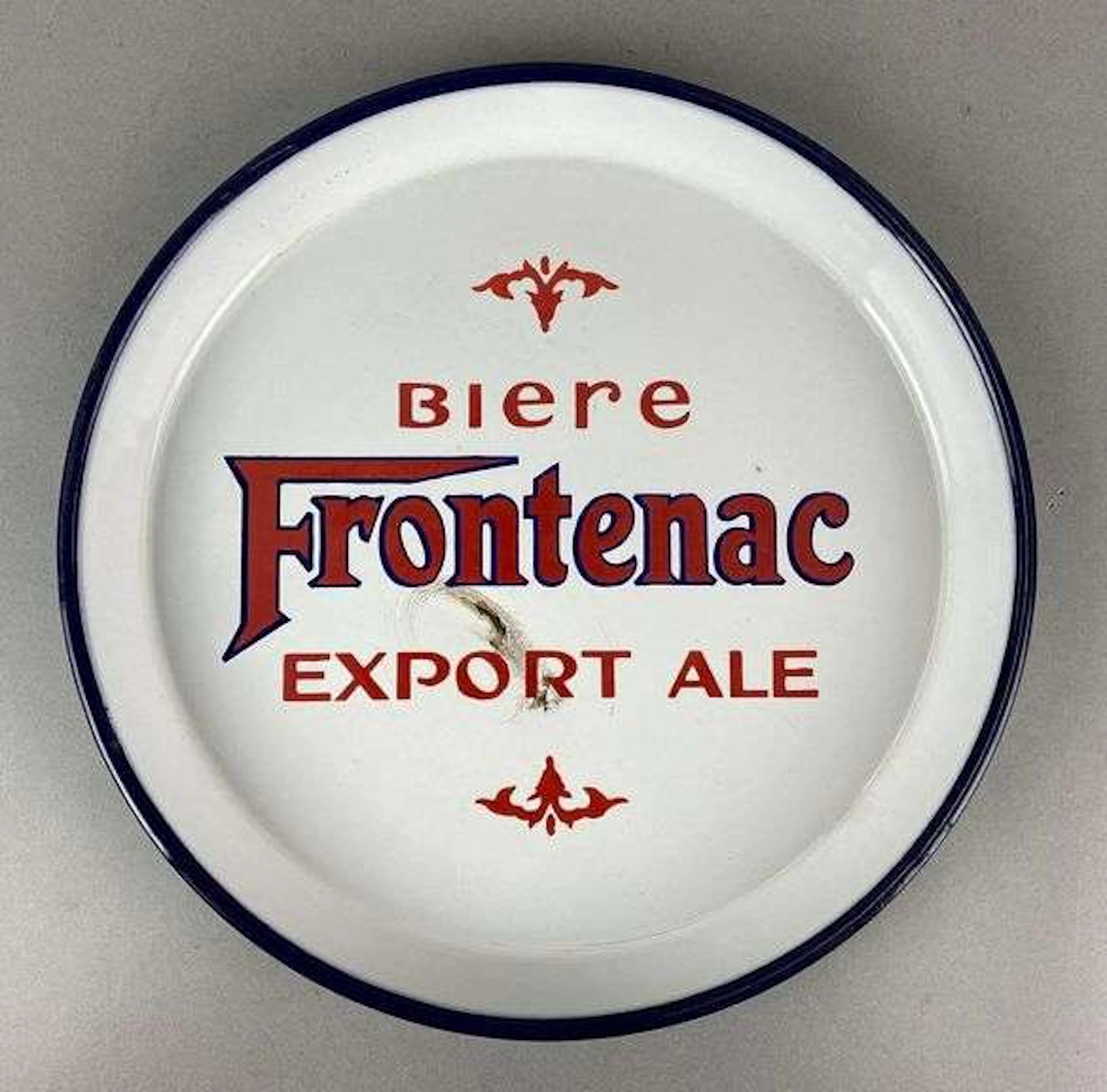 Antique 1930s Frontenac Beer Porcelain Advertising Tray