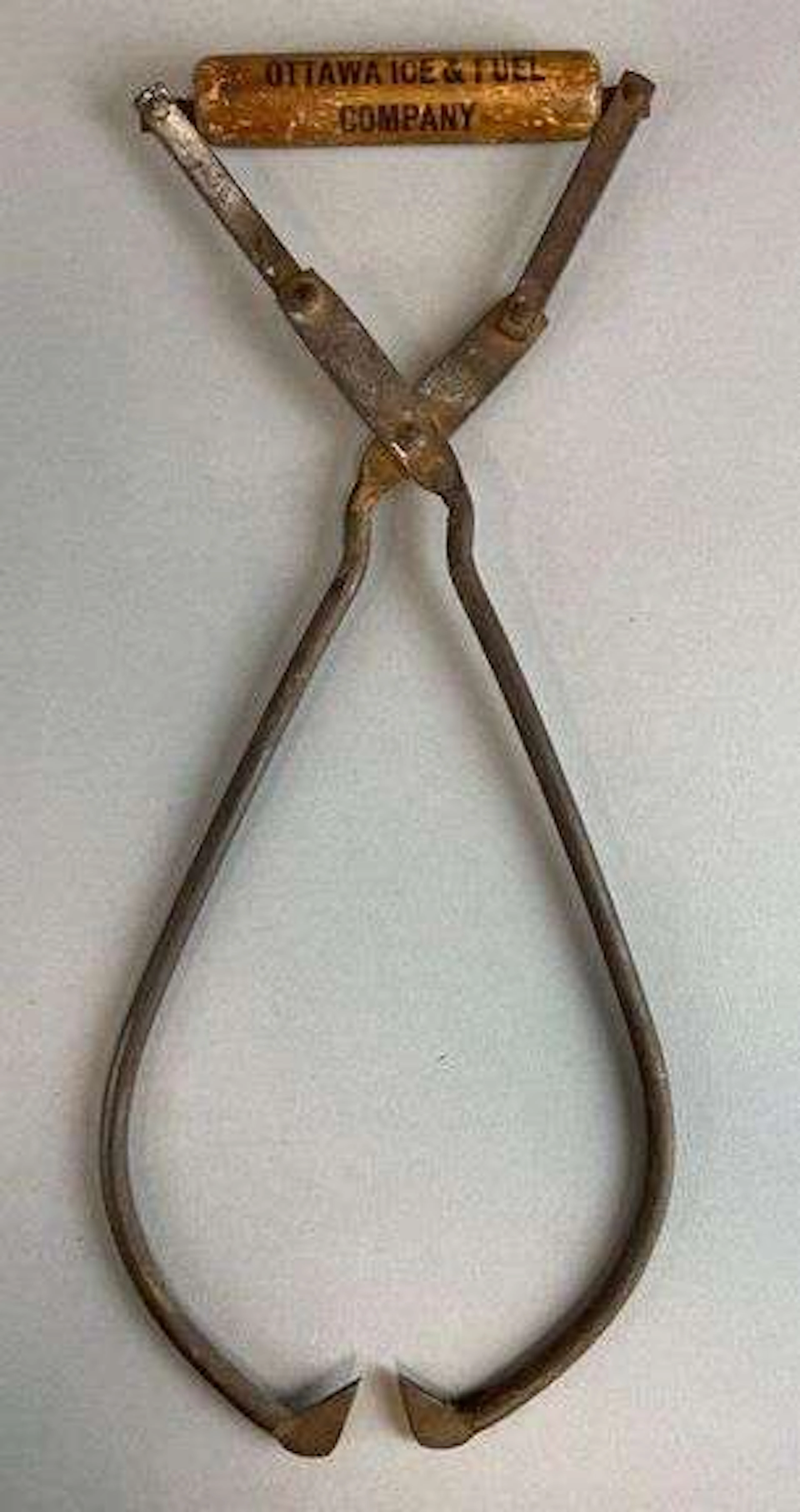 Vintage Ottawa IL. Ice and Fuel Company Ice Tongs
