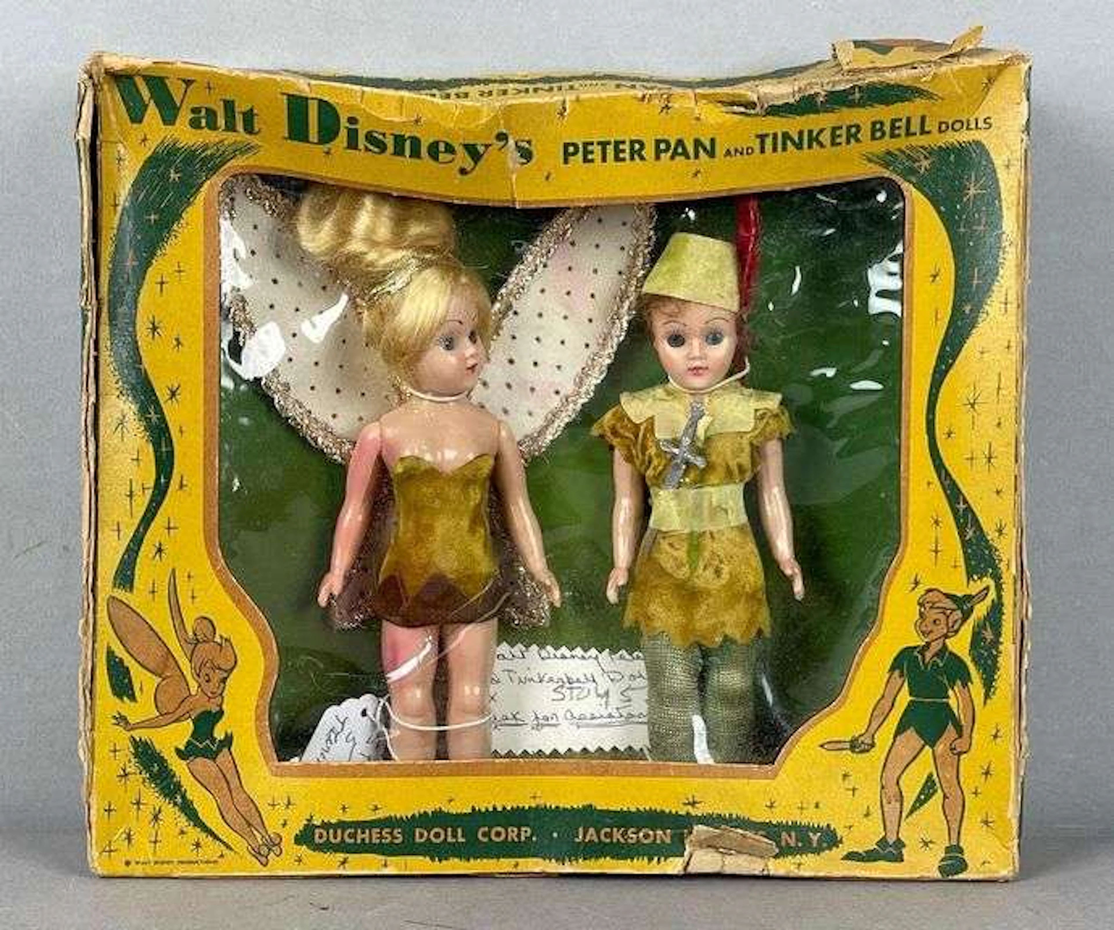 Vintage Duchess Walt Disney's Peter Pan and Tinker Bell Dolls