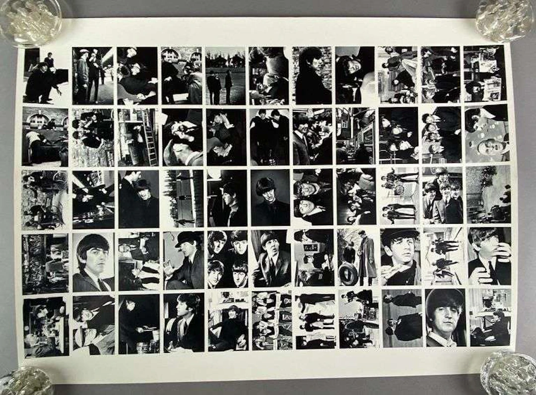 1964 Topps A Hard Day's Night 55 Card Uncut Trading Card Sheet