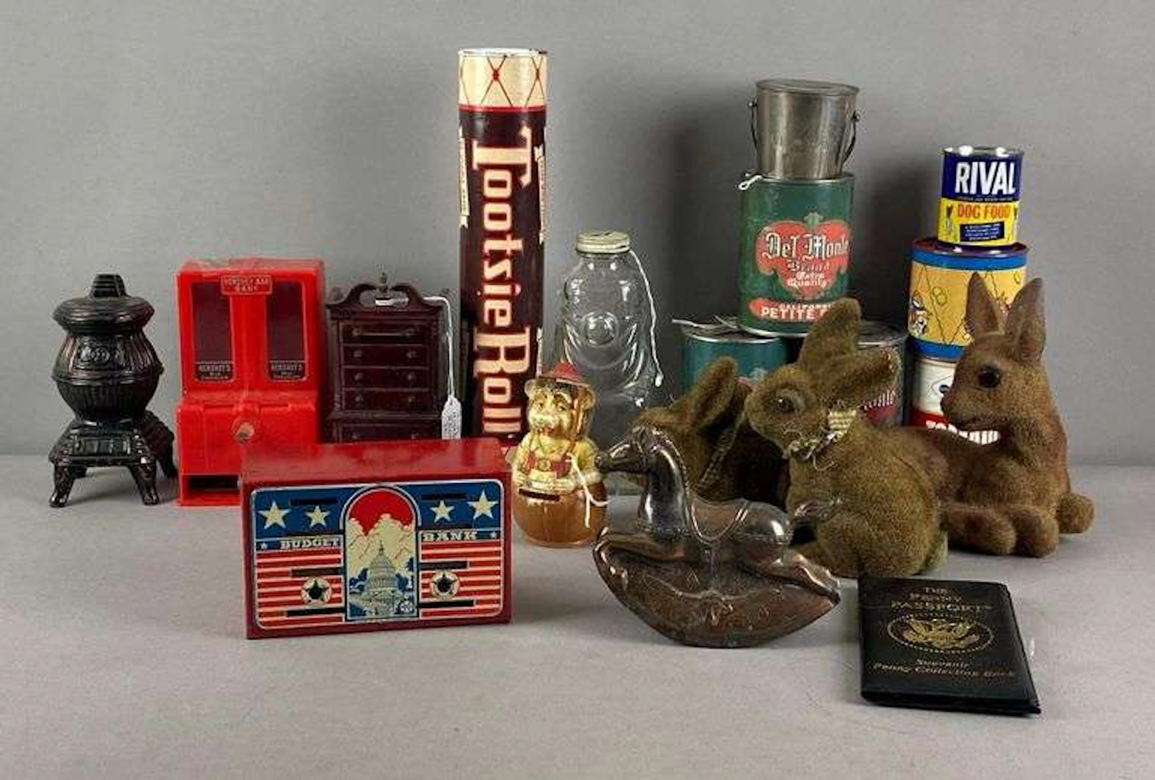 Group of Coin Banks and Candy Containers