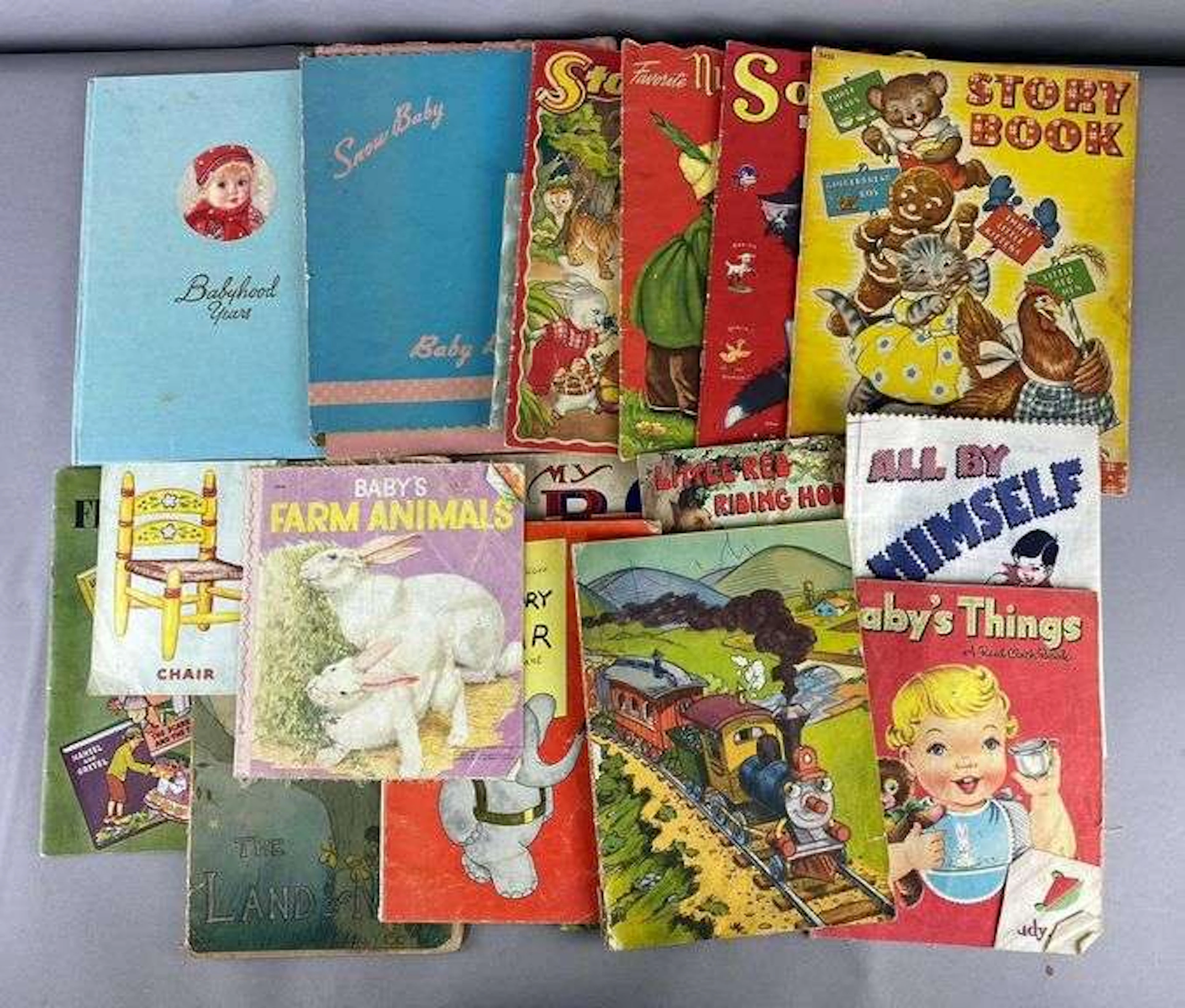 Group of Vintage 1950’s Children Cloth Books and More