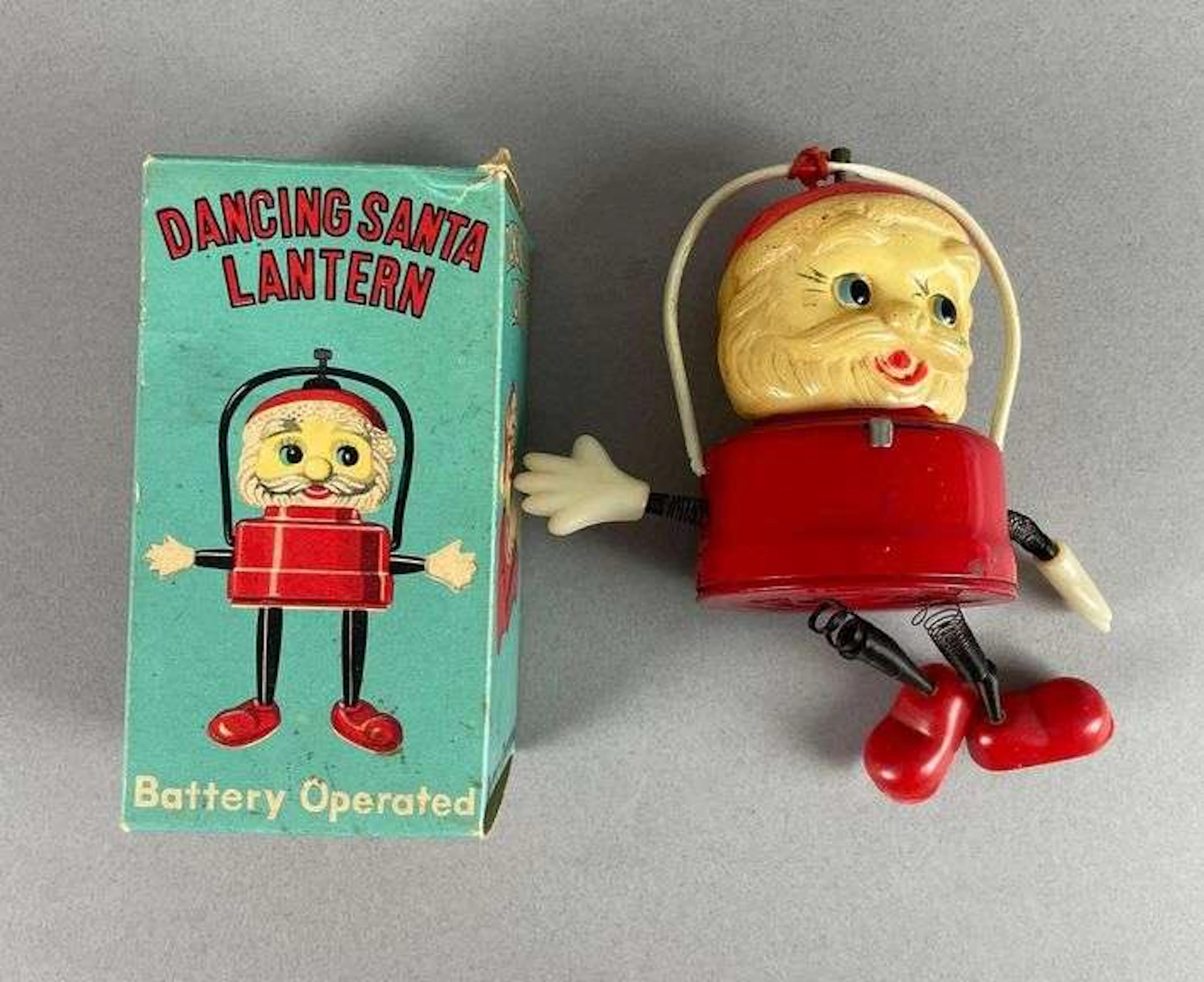Vintage Mapro Japanese Battery Operated Dancing Santa Lantern