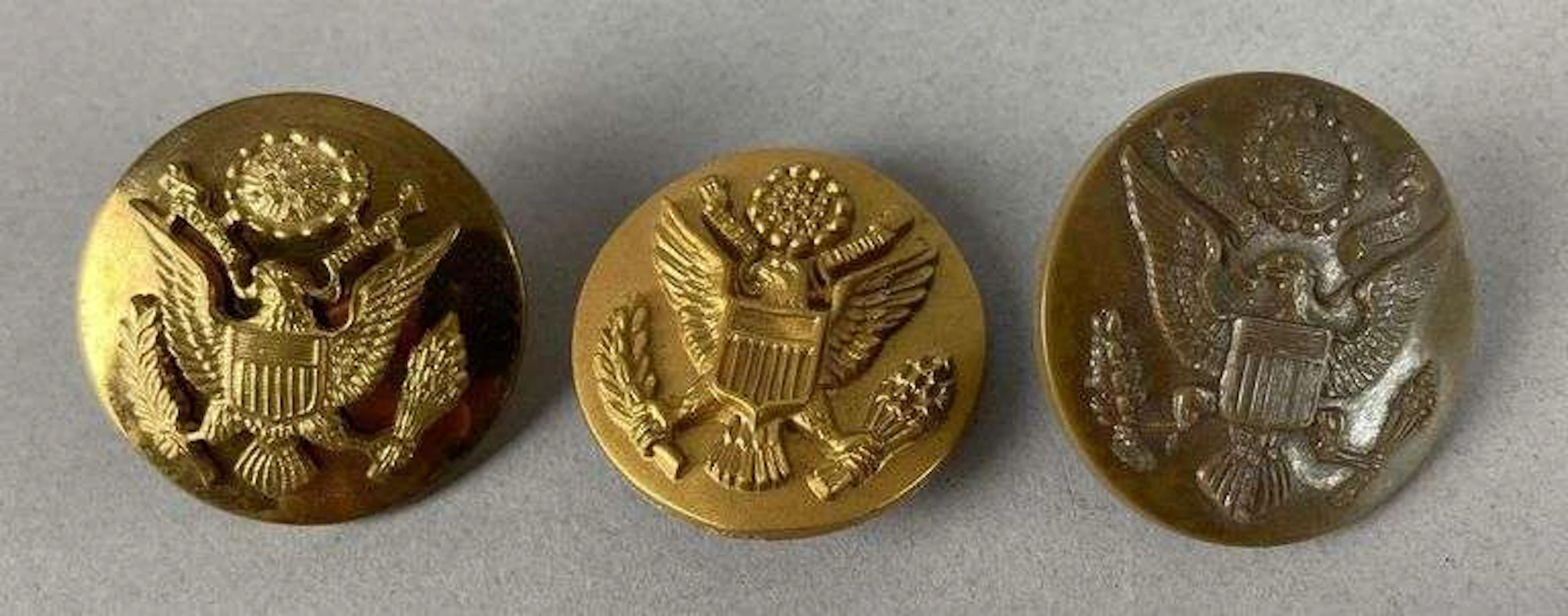 Group of 3 WW2 U.S. Army Enlisted Cap Badges