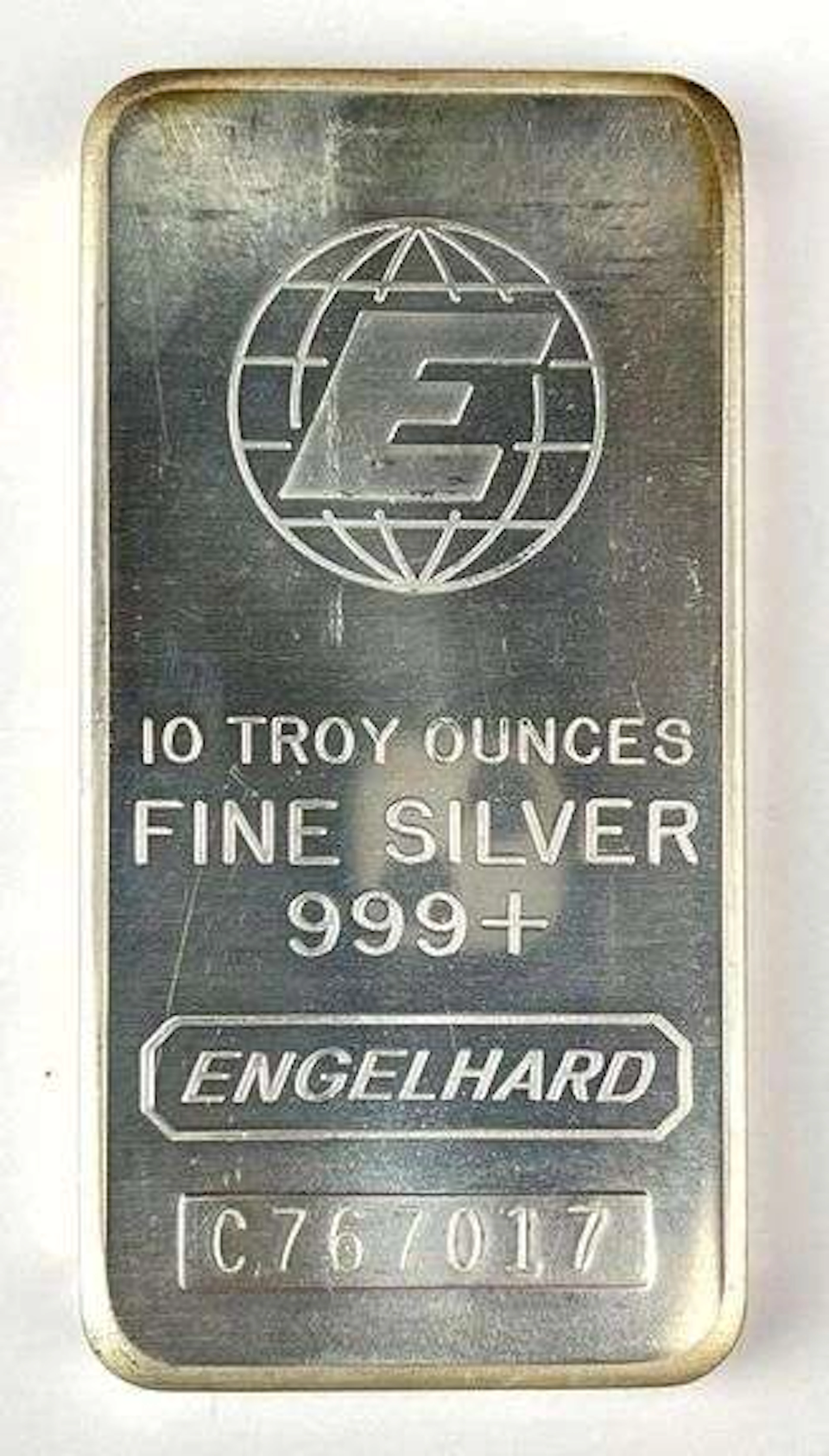 Engelhard 10 oz 999 Fine Silver Ingot/ Bar