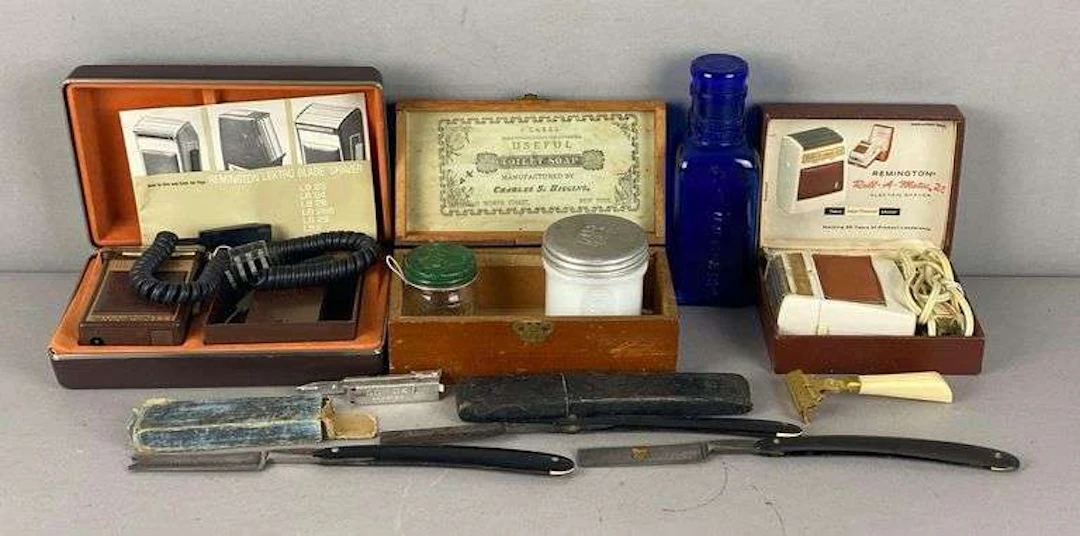 Group of Vintage Straight Razors and More