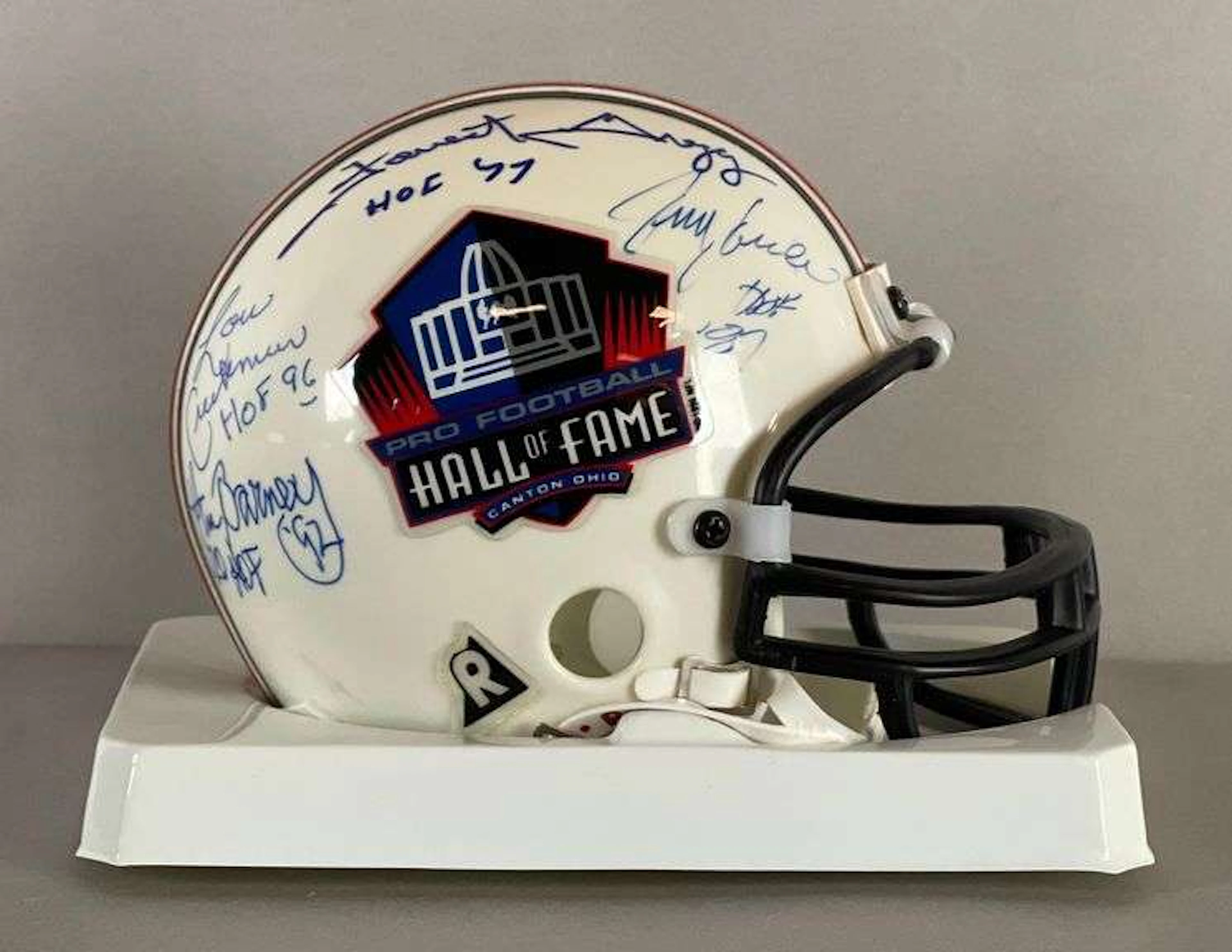 Multi-signed Pro Football Hall of Fame Mini Helmet with Forrest Gregg