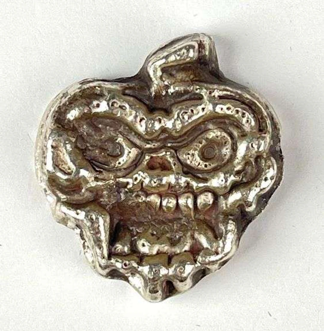 MK Barz Hand Poured Bad Apple 1.25 oz .999 Fine Silver Ingot/ Bar