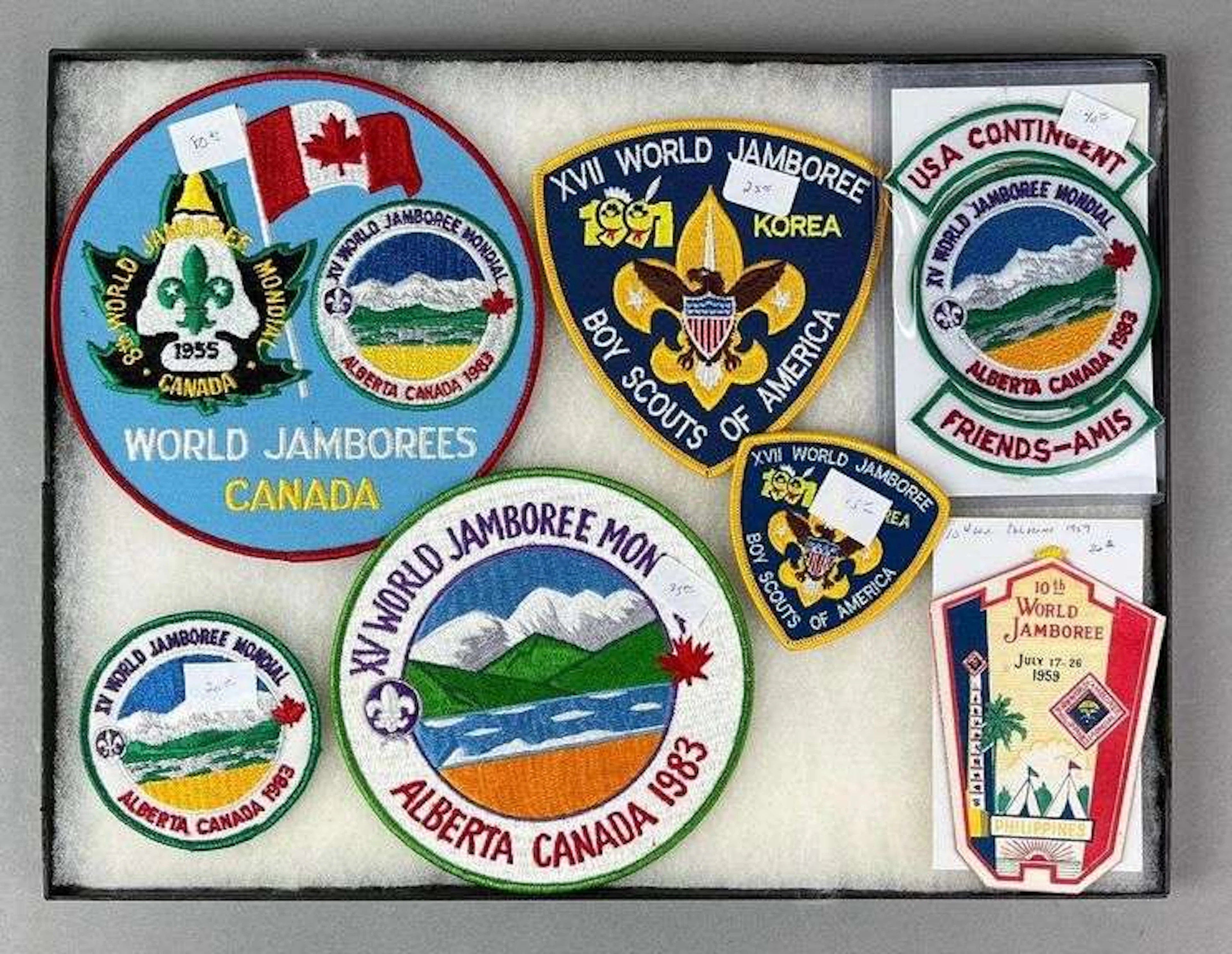 Group of 7 Boy Scouts of America Jamboree Badges