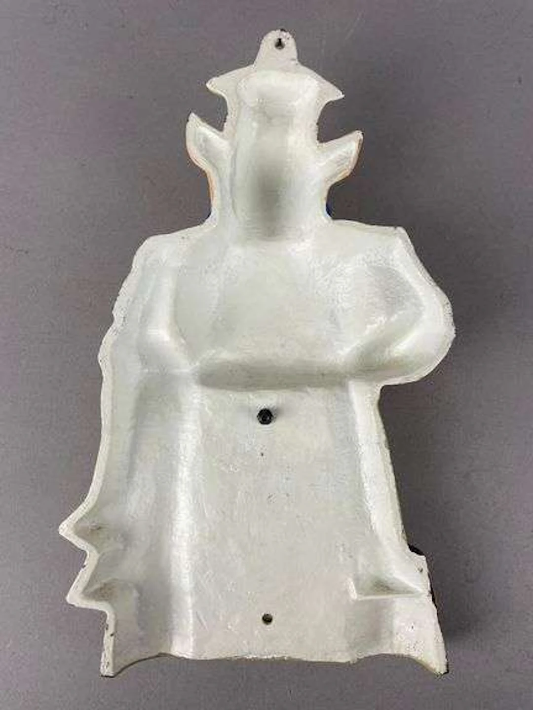 Vintage Painted Cast Iron Chef Pig Wall Mount Memo Pad