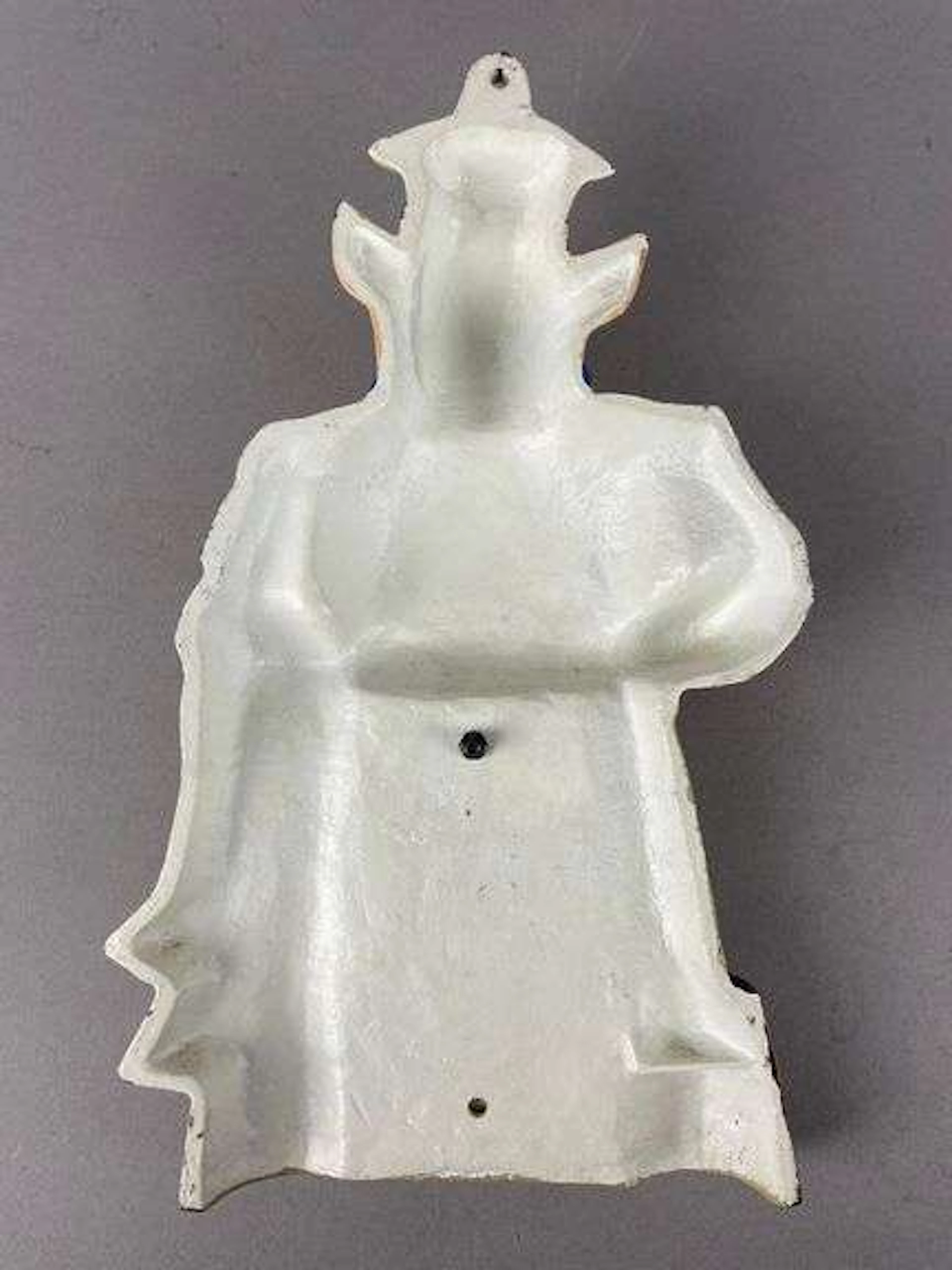 Vintage Painted Cast Iron Chef Pig Wall Mount Memo Pad