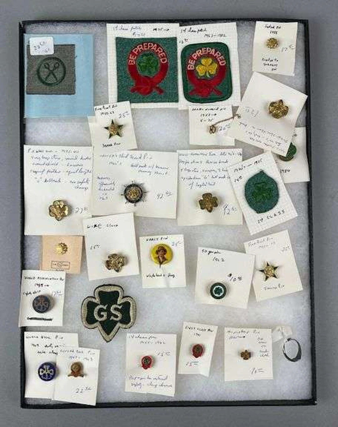 Large Group Vintage Girl Scouts of America Pins and Patches