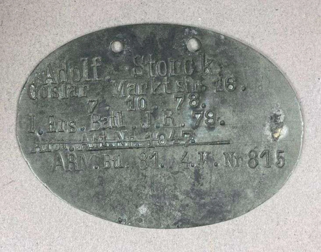 WW1 German Dog tag Jager RGT 79