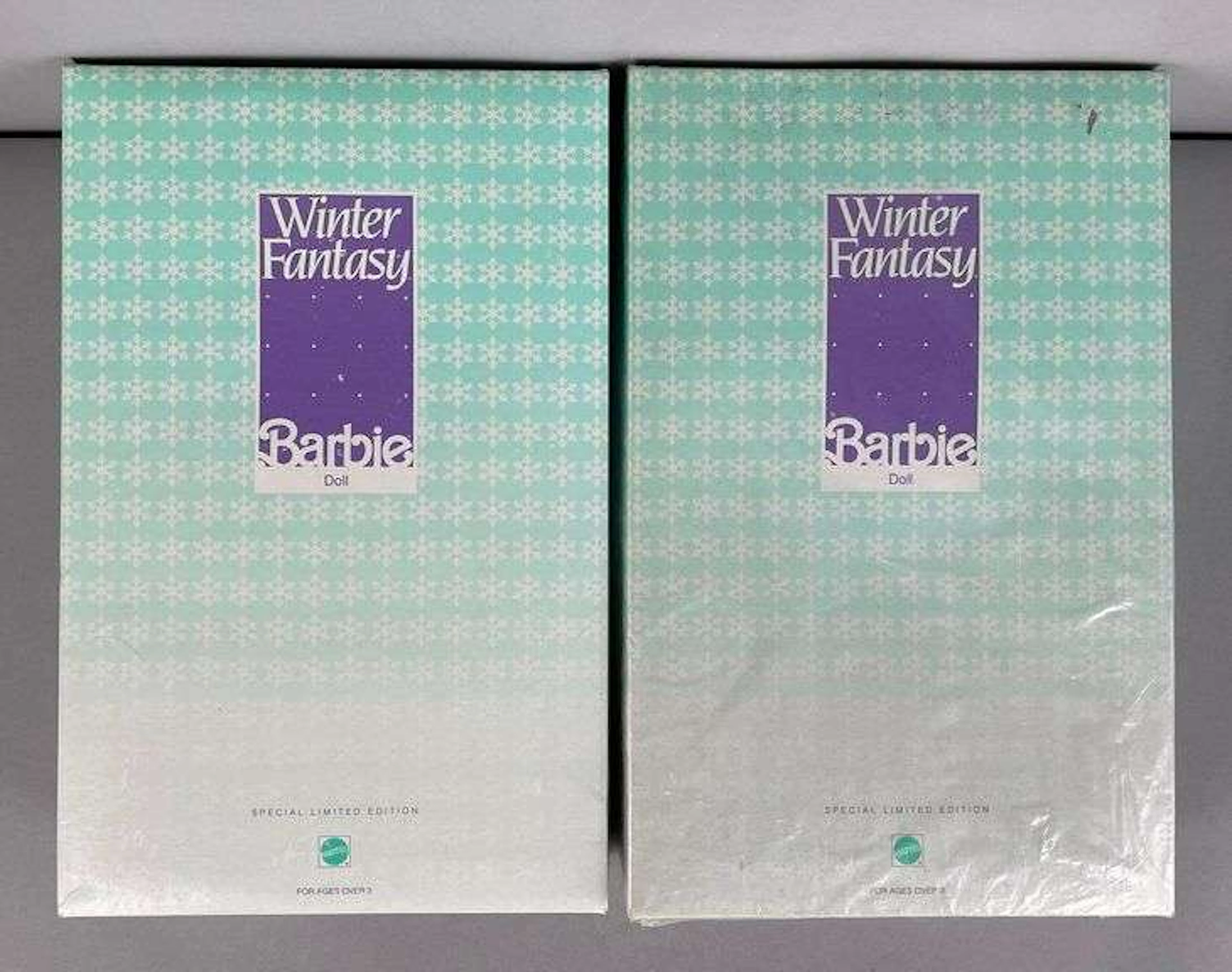 Group of 2 Mattel Winter Fantasy Barbie Fashion Dolls