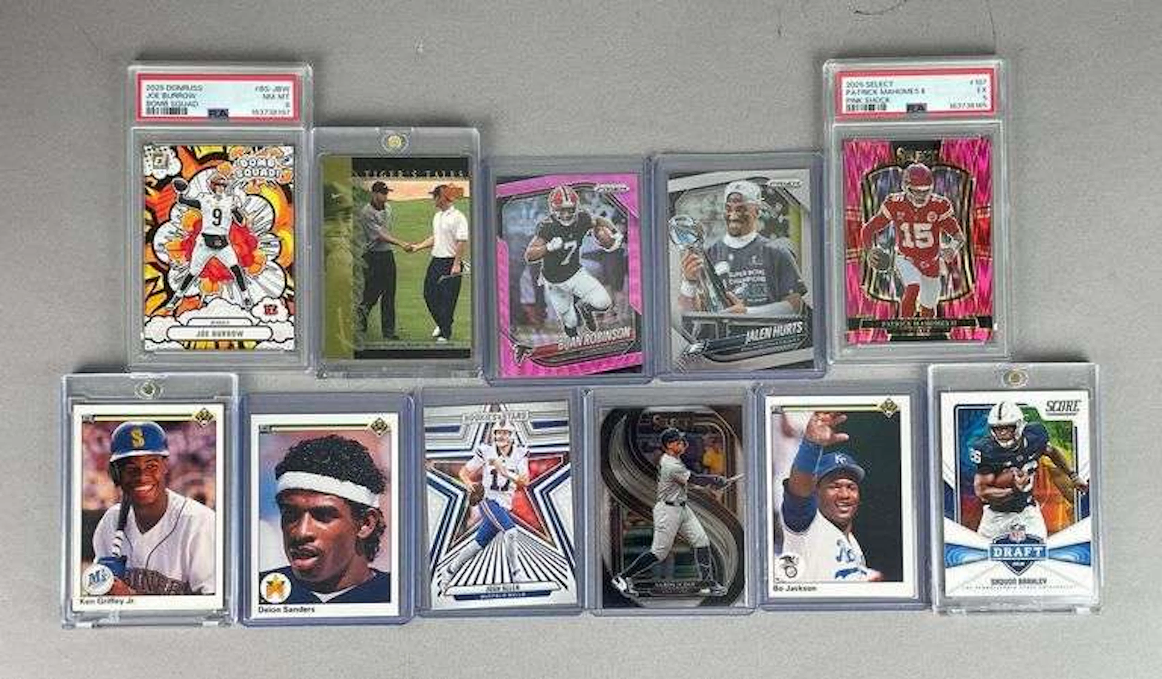 Group of 11 Sports Trading Cards
